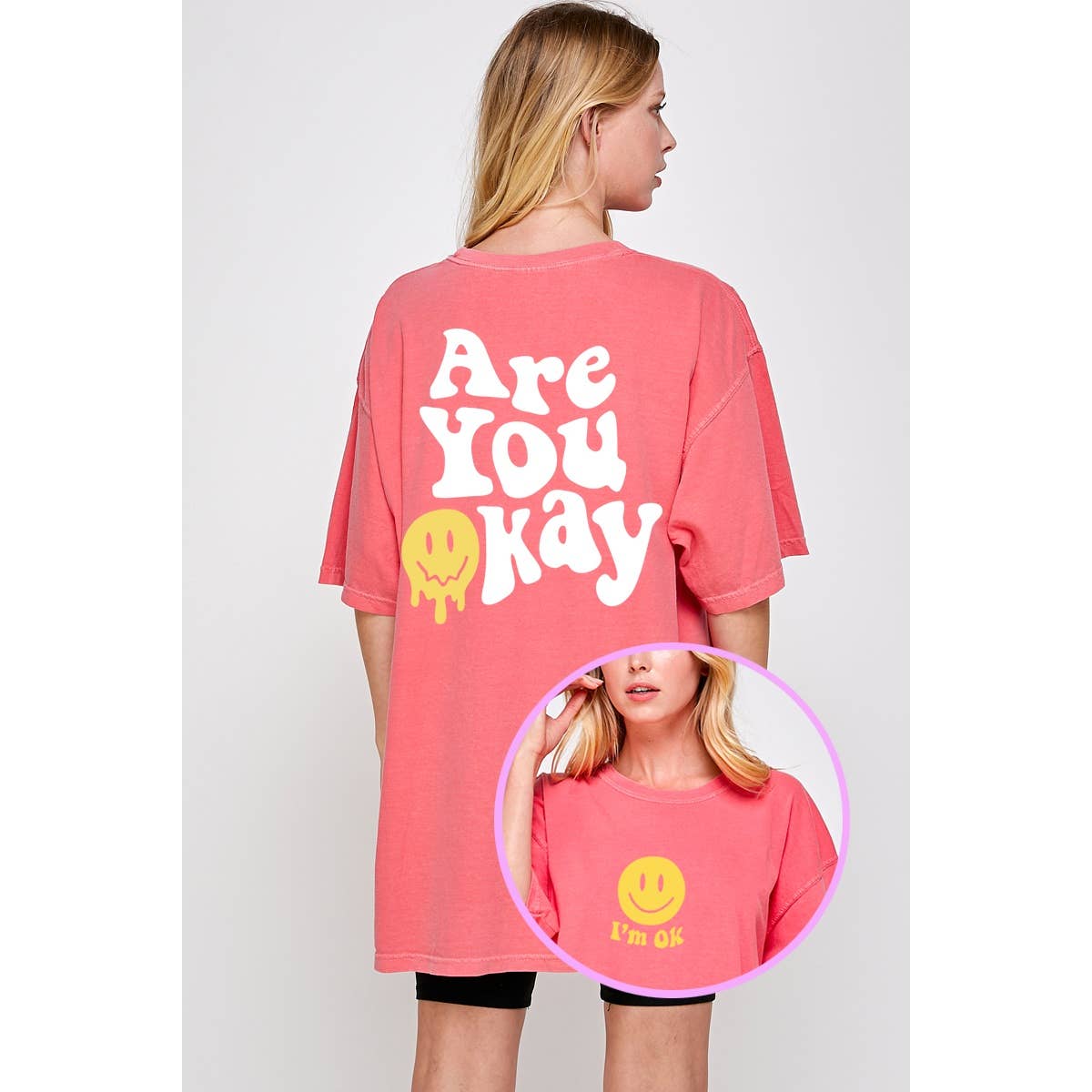 Are You Ok  Graphic  Oversized Tee Hoodie, Sweatshirt | PodTeesHub.com