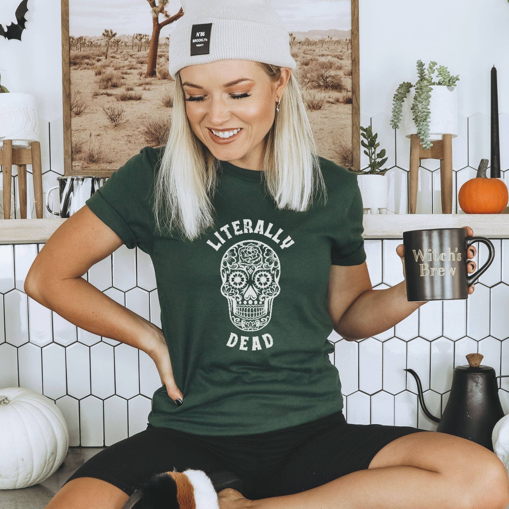 Literally Dead Sugar Skull Graphic Tee *Unisex Fit*158 Hoodie, Sweatshirt | PodTeesHub.com
