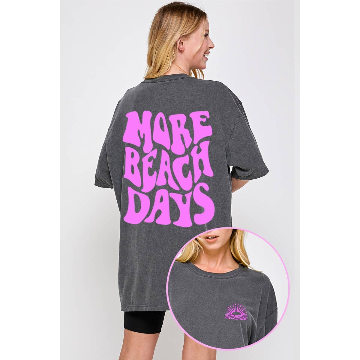More Beach Days Oversized Tee Hoodie, Sweatshirt | PodTeesHub.com
