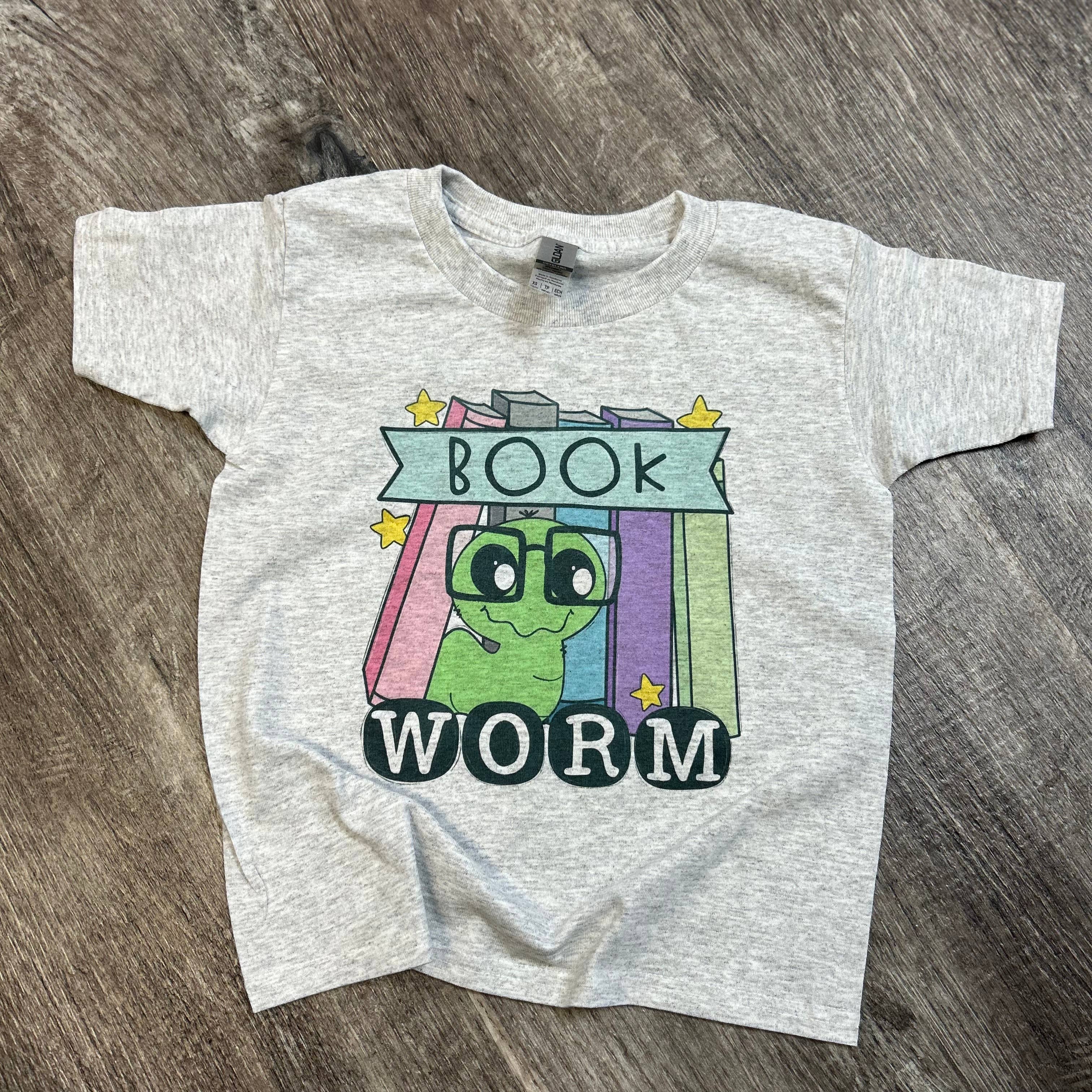 Book Worm On Ash Gray Tee Hoodie, Sweatshirt | PodTeesHub.com