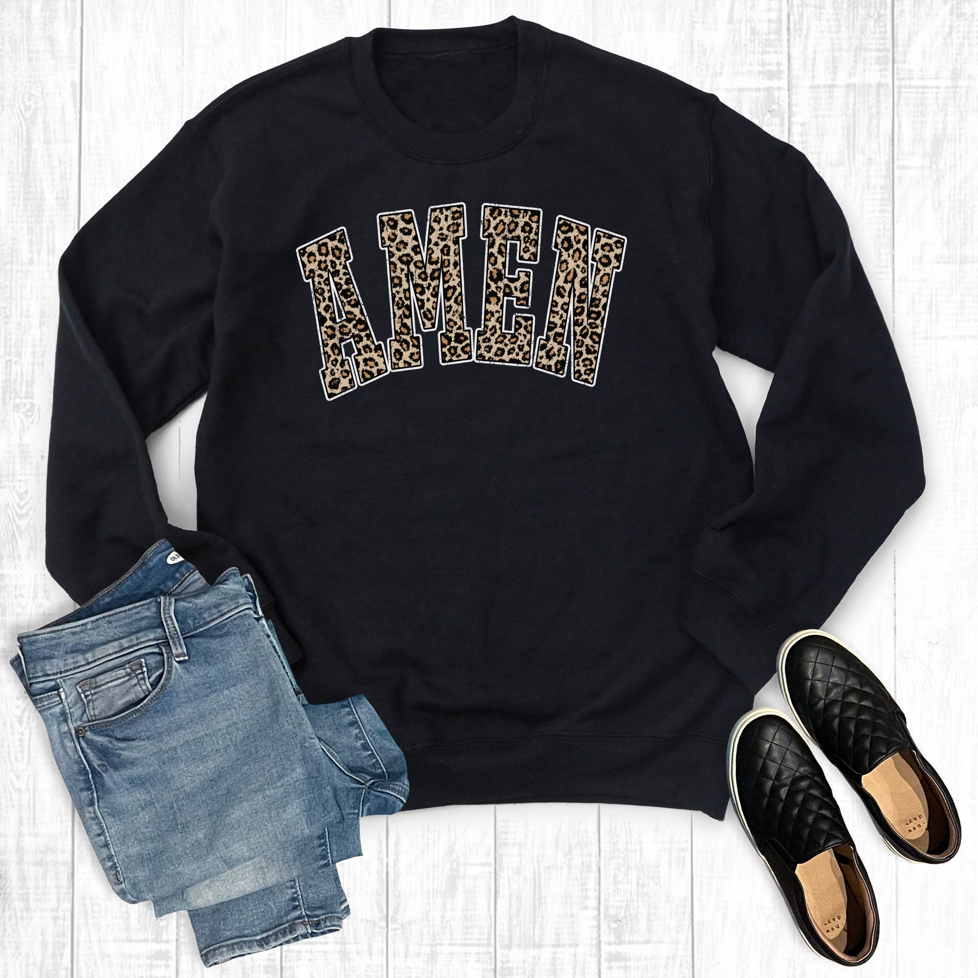 Christian Leopard Amen Sweatshirt T-Shirts, Hoodie | PodTeesHub.com