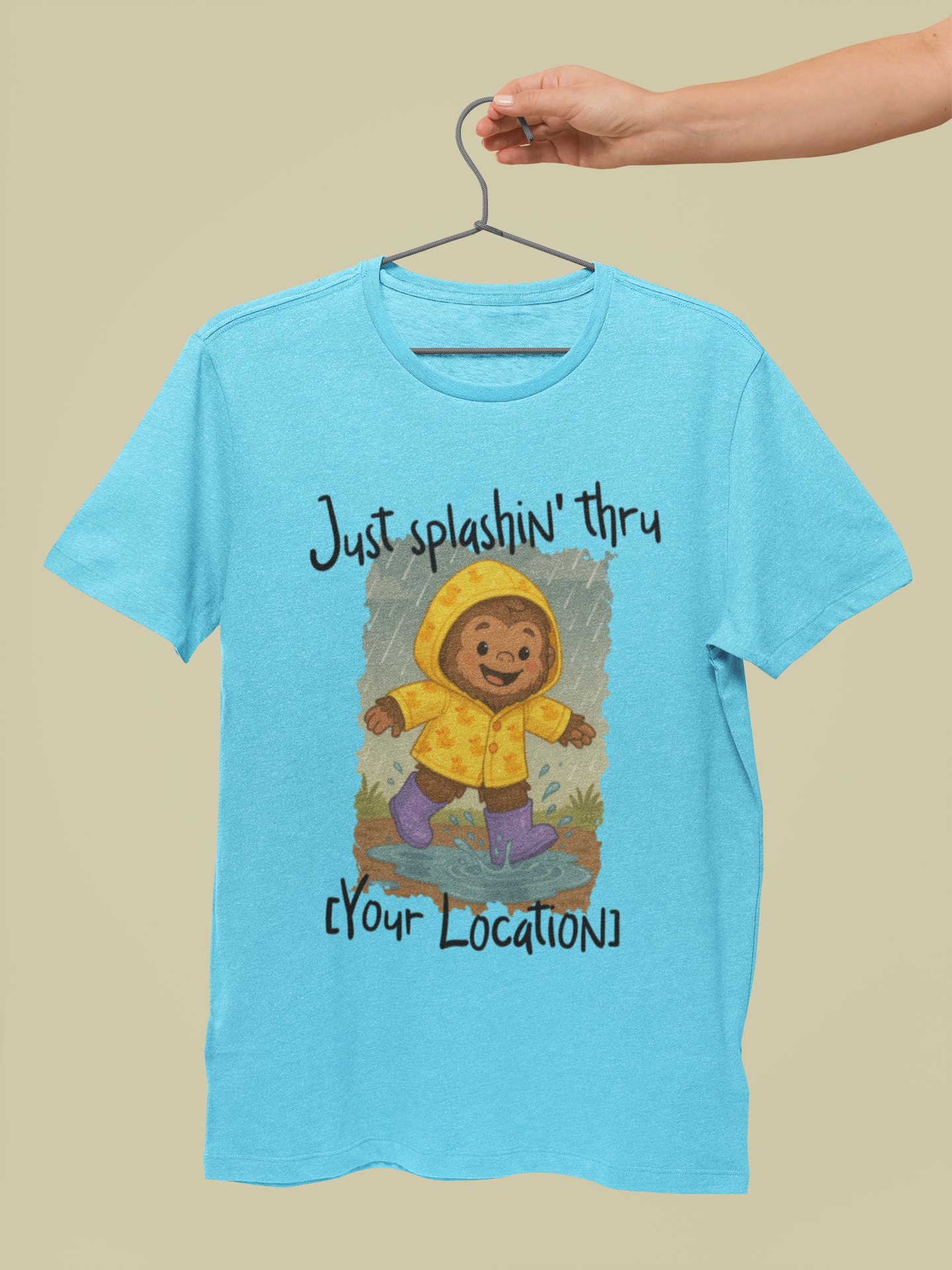 Bigfoot Just Splashin' Thru [Location] - Youth/Toddler Shirt Hoodie, Sweatshirt | PodTeesHub.com