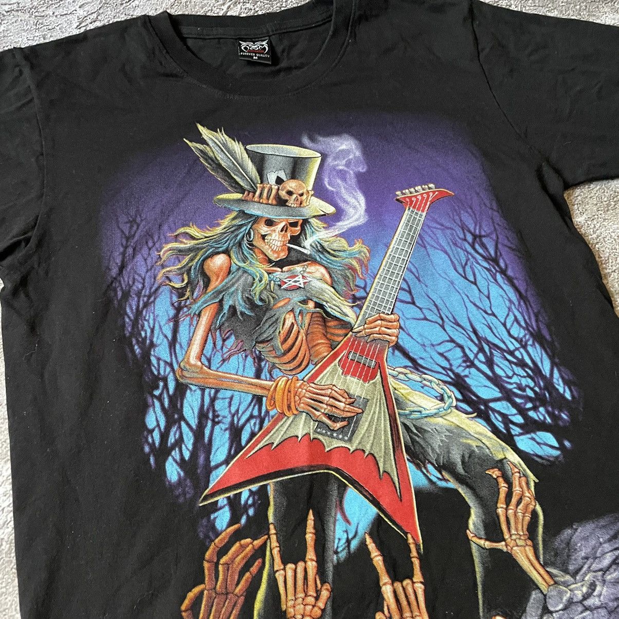 Band Tees Vintage Y2k Skeleton Guitar Blood Dead Skulls Horror Tee Hoodie, Sweatshirt | PodTeesHub.com