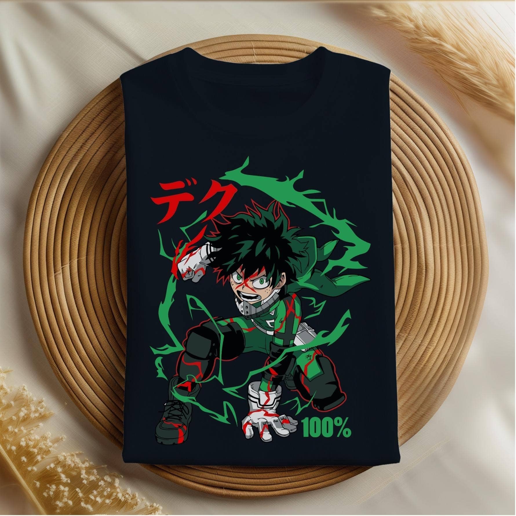 Mha Deku Might Graphic Tee – Anime Gift, Harajuku Crewneck Hoodie, Sweatshirt | PodTeesHub.com