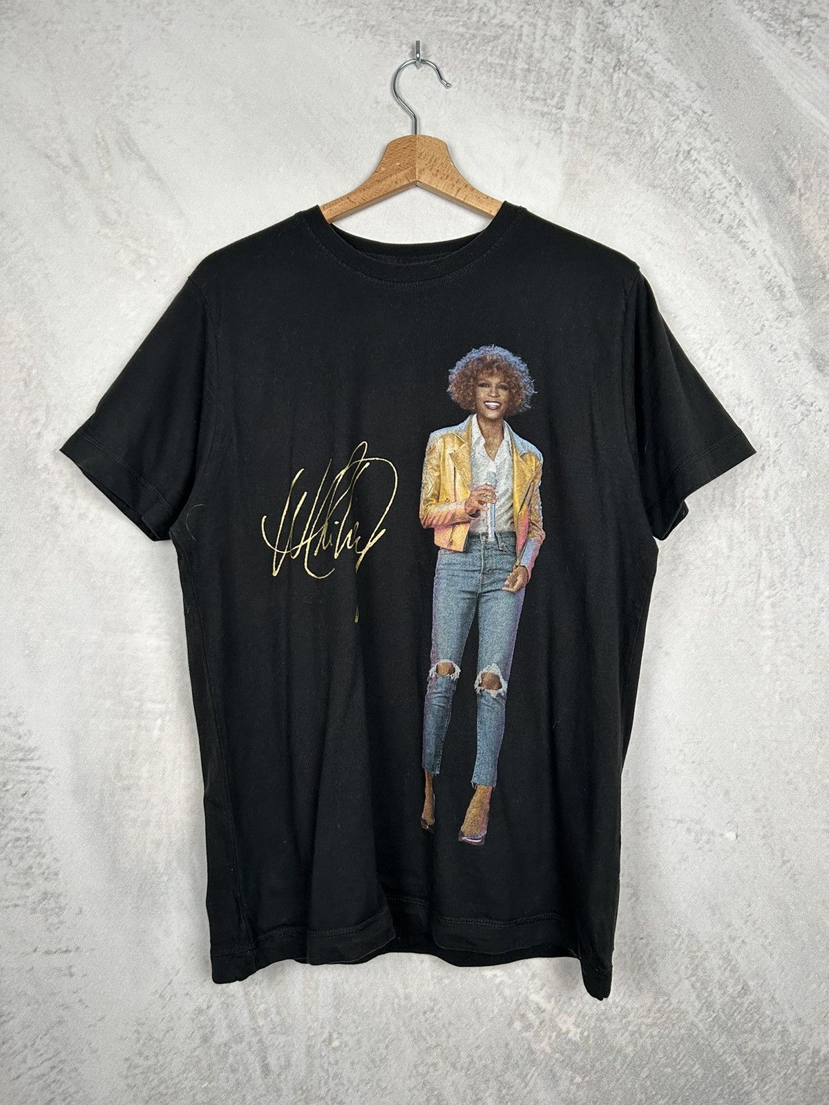 Band Tees Vintage Whitney Houston Graphic Tee Tour Art Music Hoodie, Sweatshirt | PodTeesHub.com