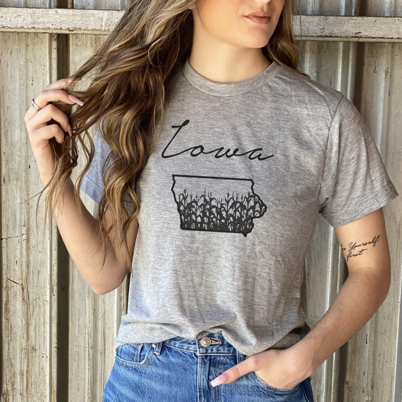 Iowa Cursive T-Shirt Hoodie, Sweatshirt | PodTeesHub.com