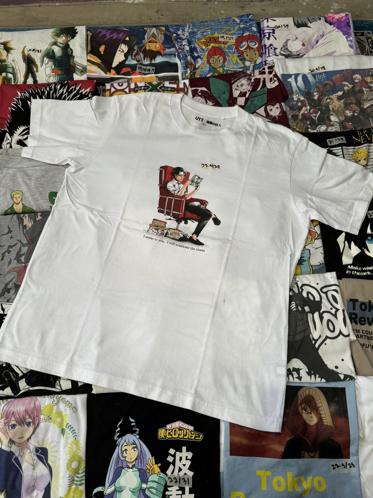 Japanese Brand X Uniqlo Anime Attack On Titan Levi T-Shirts, Hoodie, Sweatshirt | PodTeesHub.com