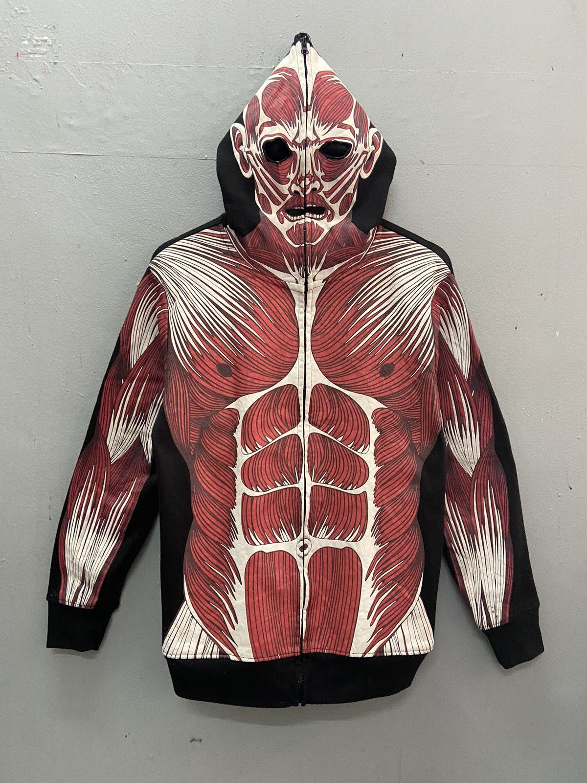 Anime Attack Titan Muscle Full Zipper T-Shirts, Hoodie, Sweatshirt