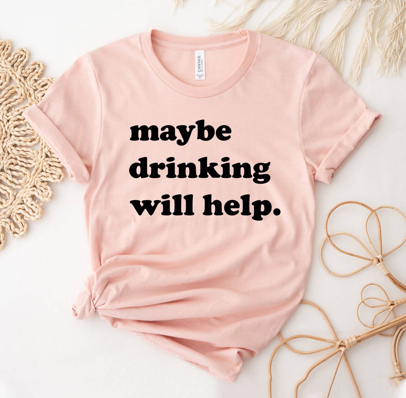 Maybe Drinking Will Help T-Shirt Hoodie, Sweatshirt | PodTeesHub.com