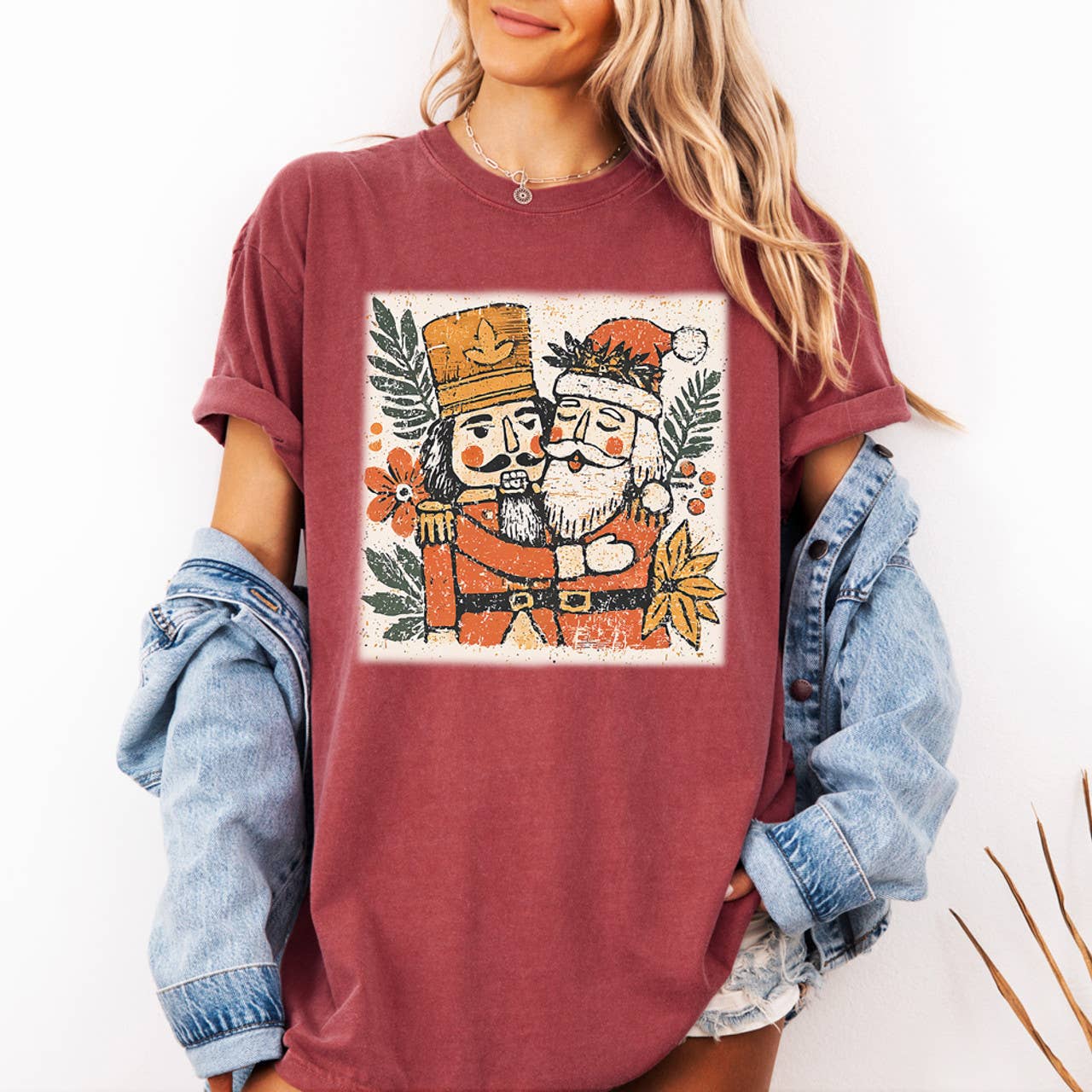 Vintage Nutcracker & Santa Tee Hoodie, Sweatshirt | PodTeesHub.com