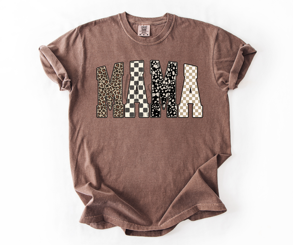 Mama Leopard Checkered T-Shirt Hoodie, Sweatshirt | PodTeesHub.com