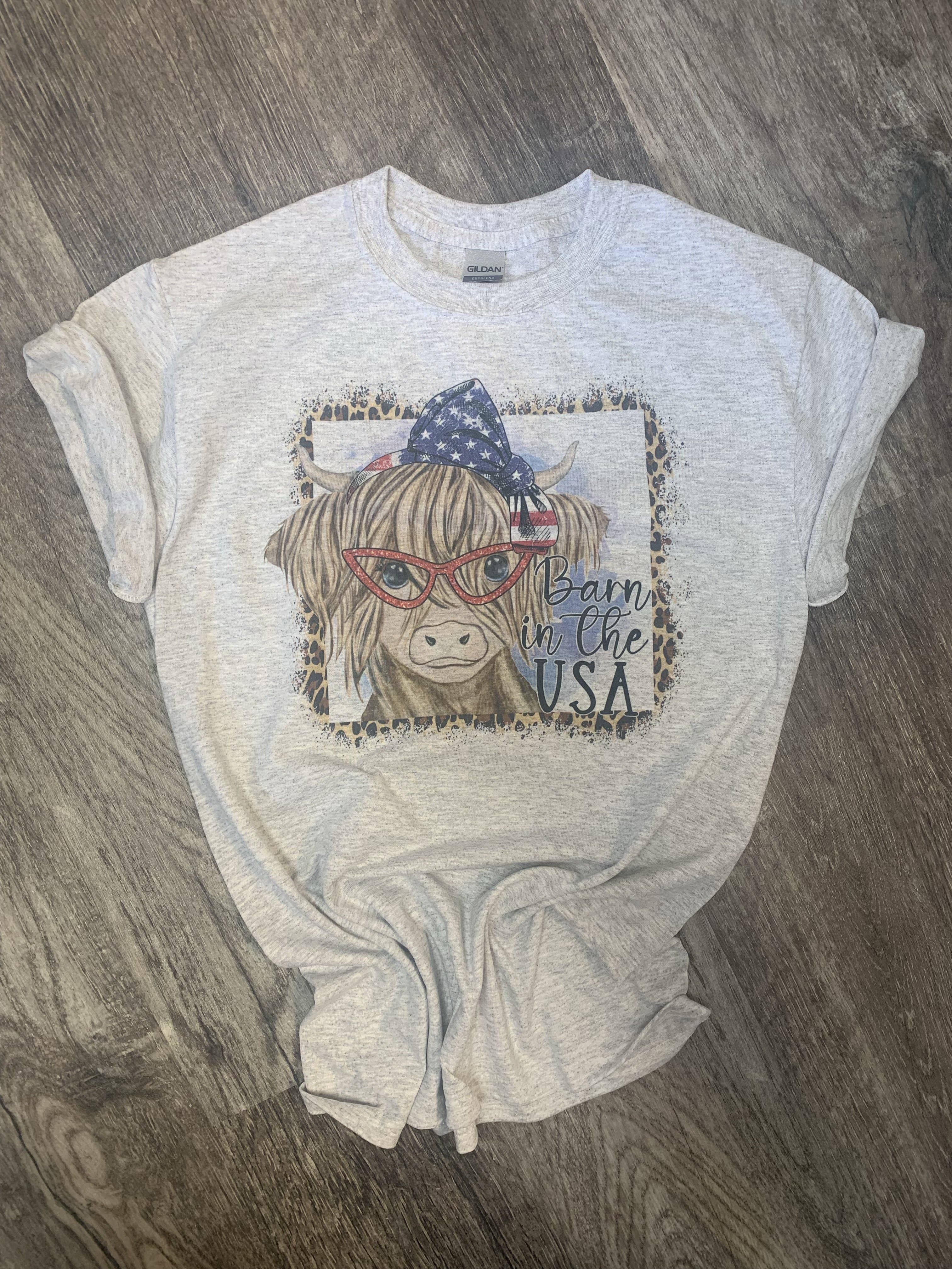 Barn in the USA On Ash Gray Tee Hoodie, Sweatshirt | PodTeesHub.com