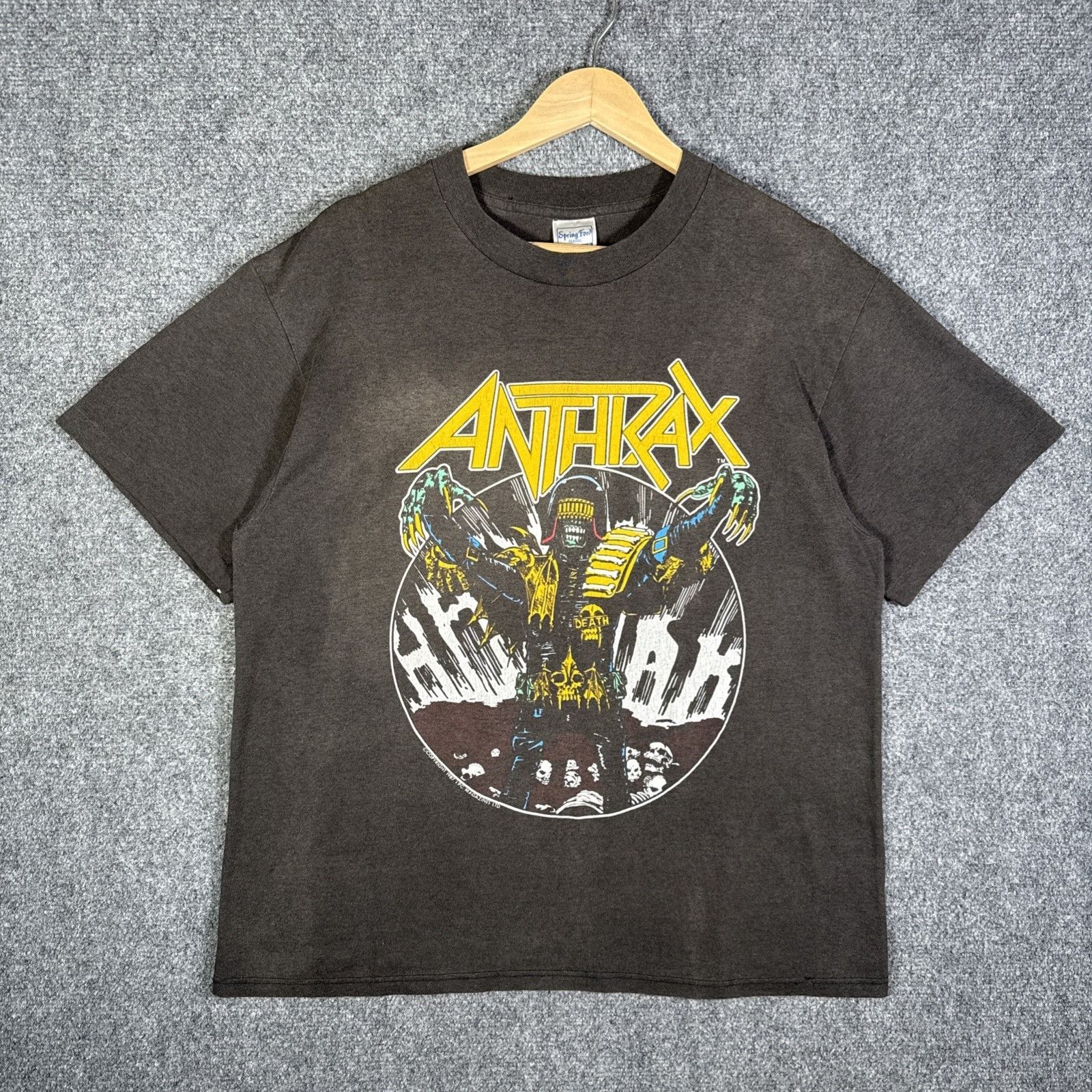 Band Tees Vintage Anthrax Shirt Xl Black Among The Living World Tour 1 Hoodie, Sweatshirt | PodTeesHub.com