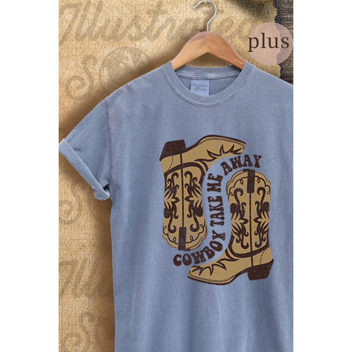 Cowboy Take Me Away  Vintage Graphic Plus Tee Hoodie, Sweatshirt | PodTeesHub.com
