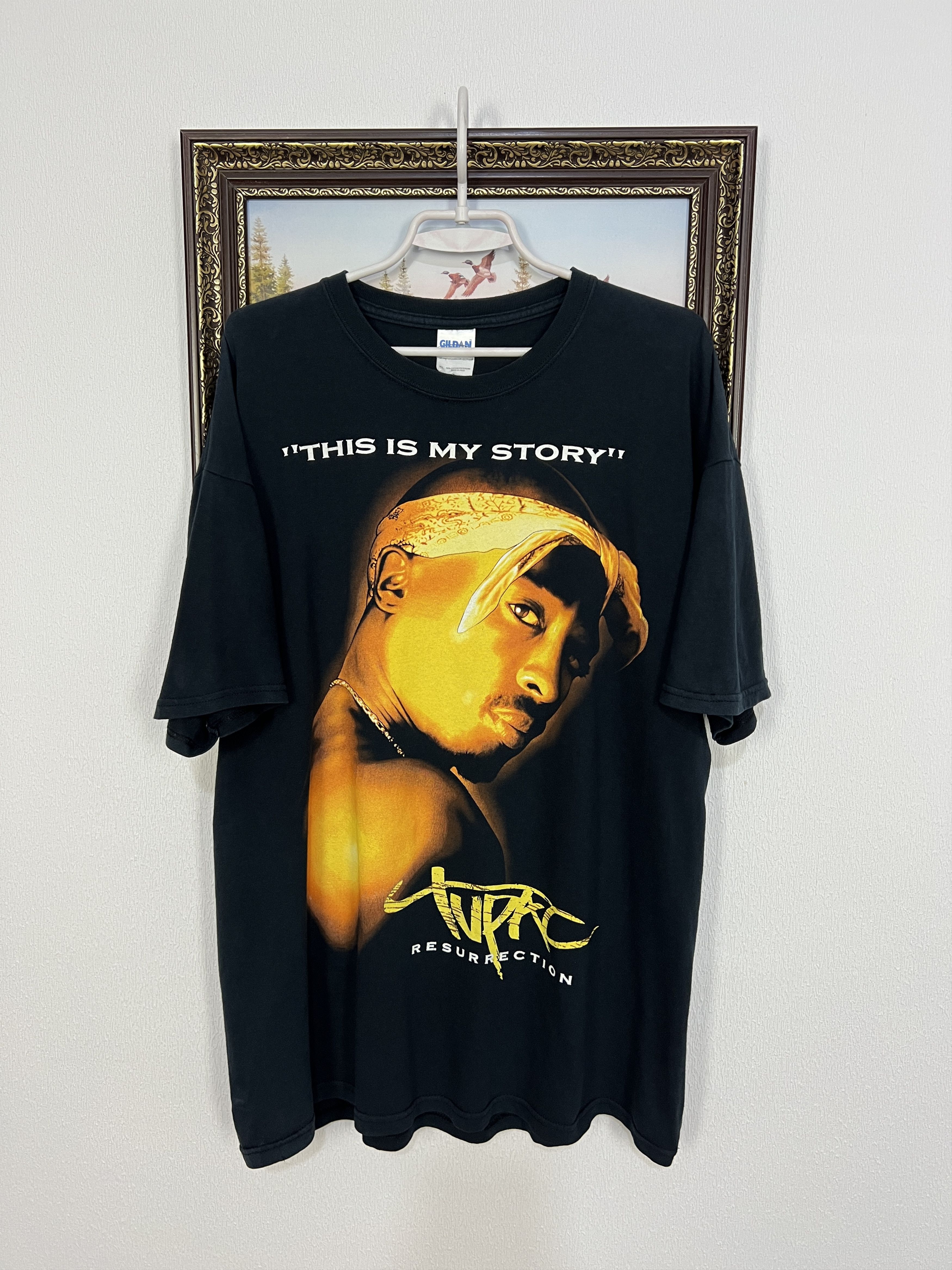 Vintage Rap Tee 2pac Shirt Hip Hop Tupac Shakur Resurrection Shirt Hoodie, Sweatshirt | PodTeesHub.com