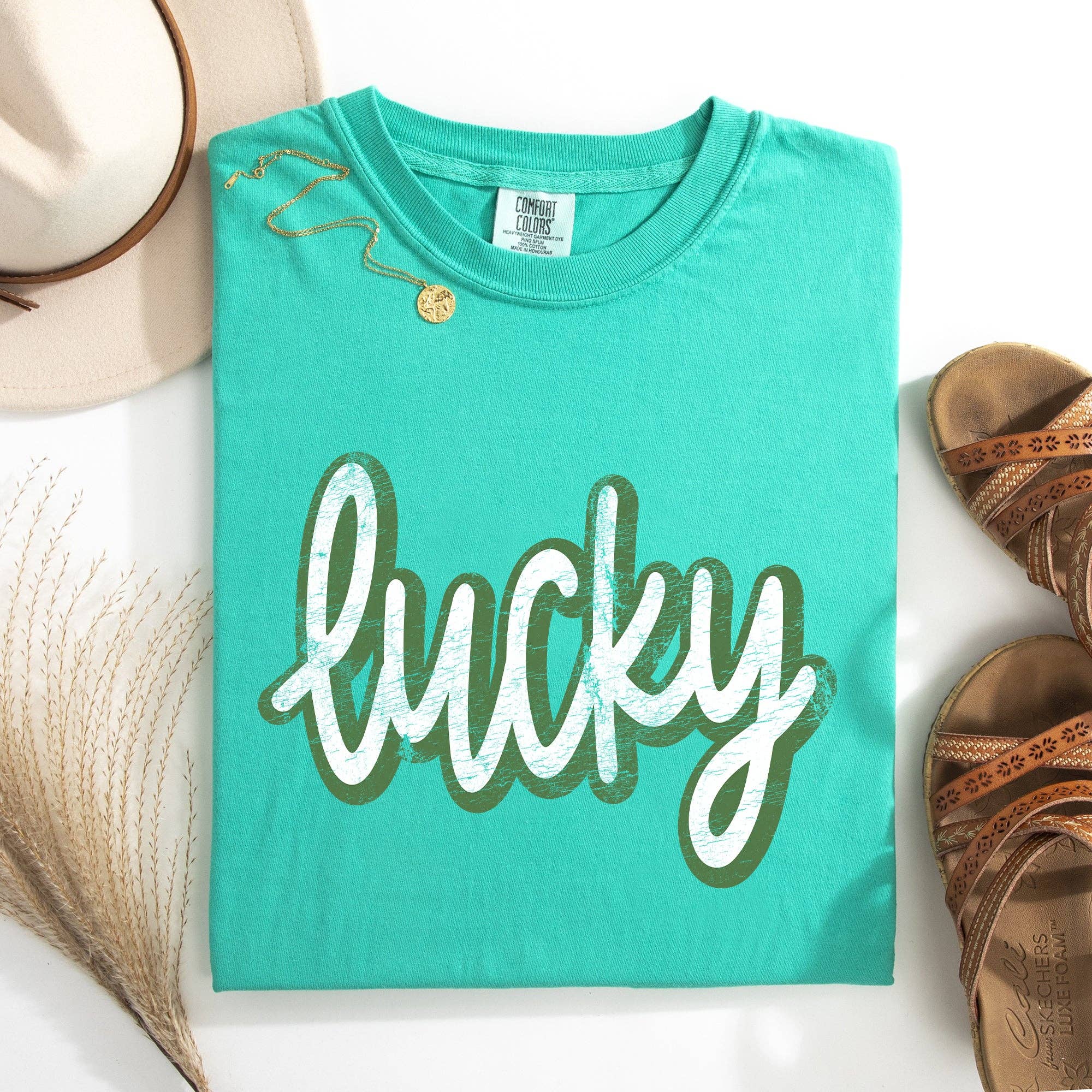 Lucky, Vintage, St Patrick's Day, Shamrock, Clover, Tshirt Hoodie, Sweatshirt | PodTeesHub.com