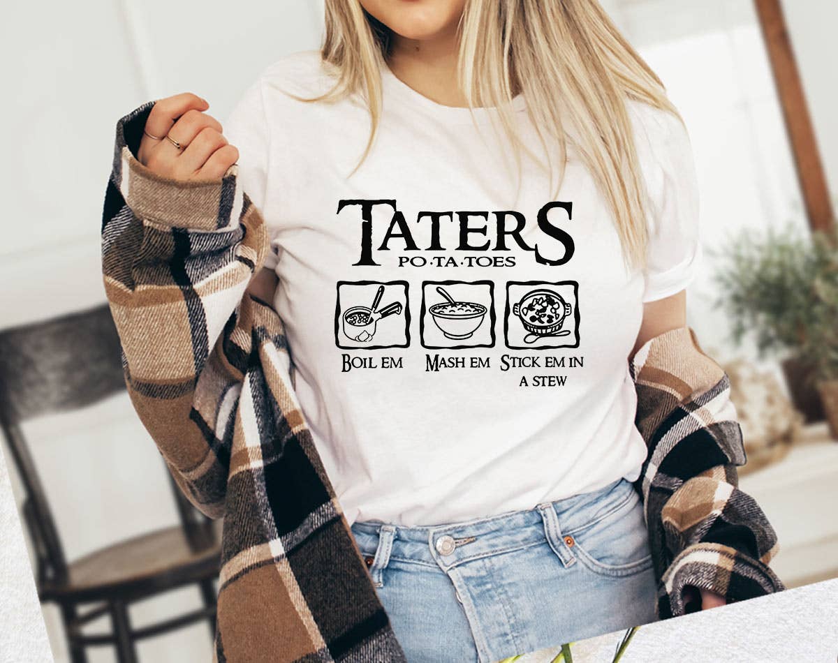 Tater's Potatoes - Funny Food Meme T-Shirt Hoodie, Sweatshirt | PodTeesHub.com