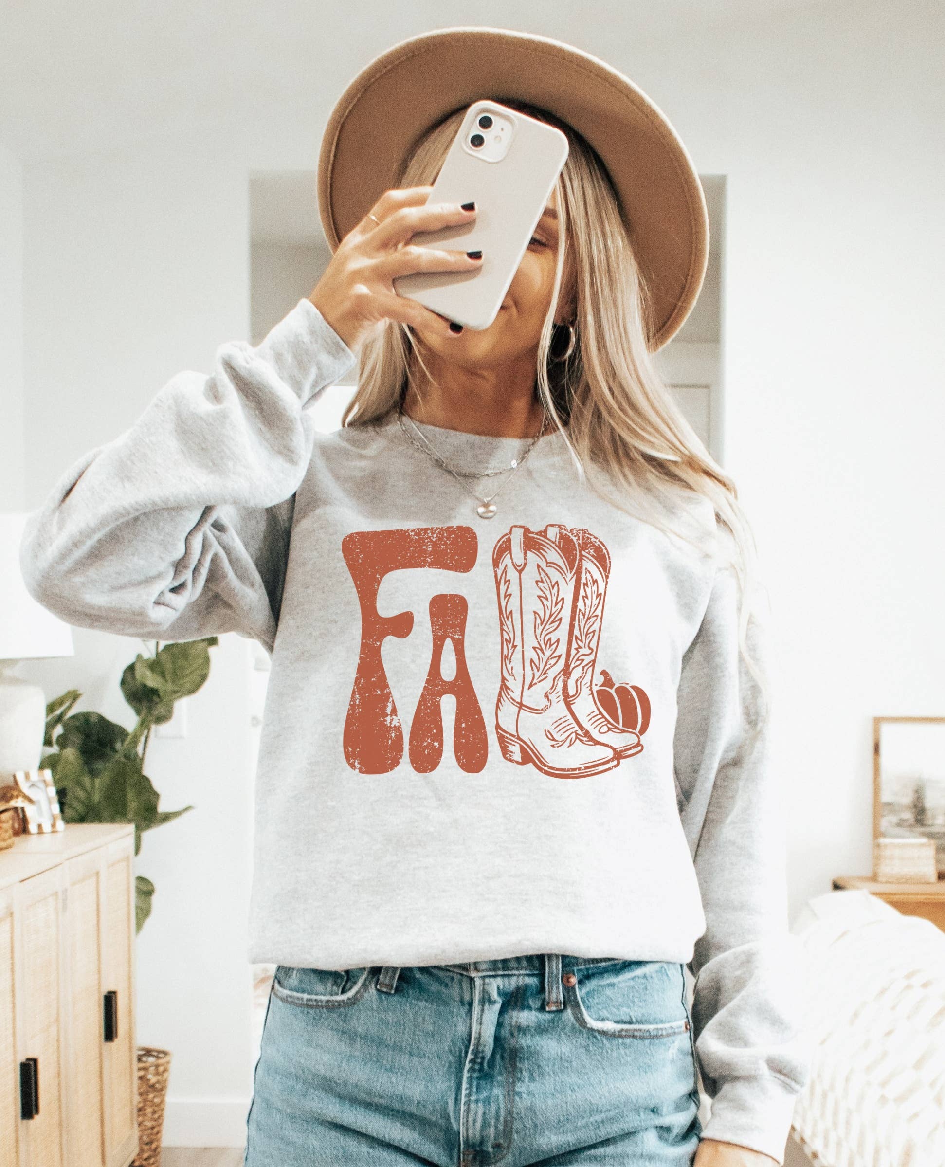 Fall Boots Crew Neck Sweatshirt | Trending T-Shirts, Hoodie | PodTeesHub.com