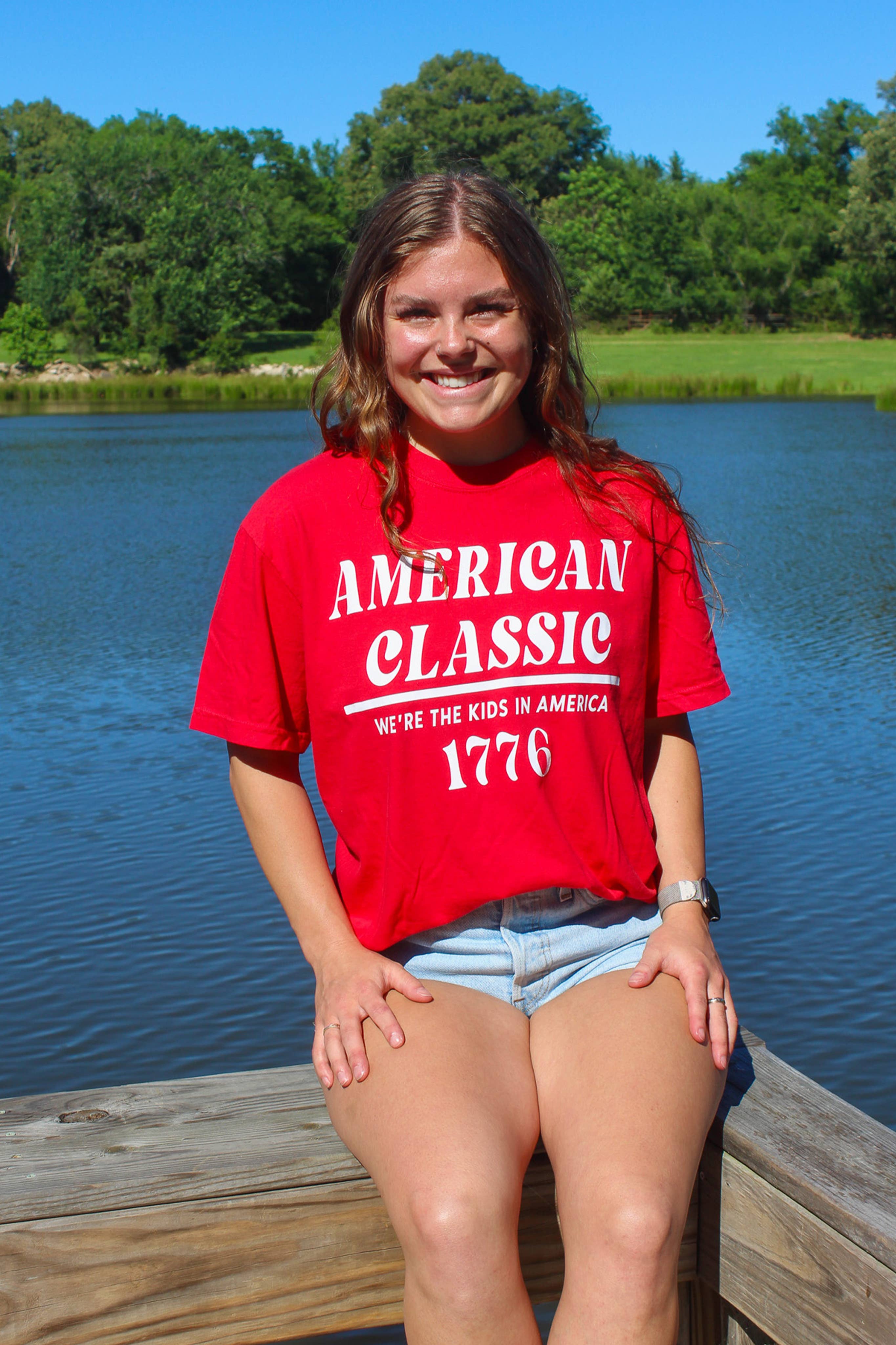American Classic Graphic Tee Hoodie, Sweatshirt | PodTeesHub.com