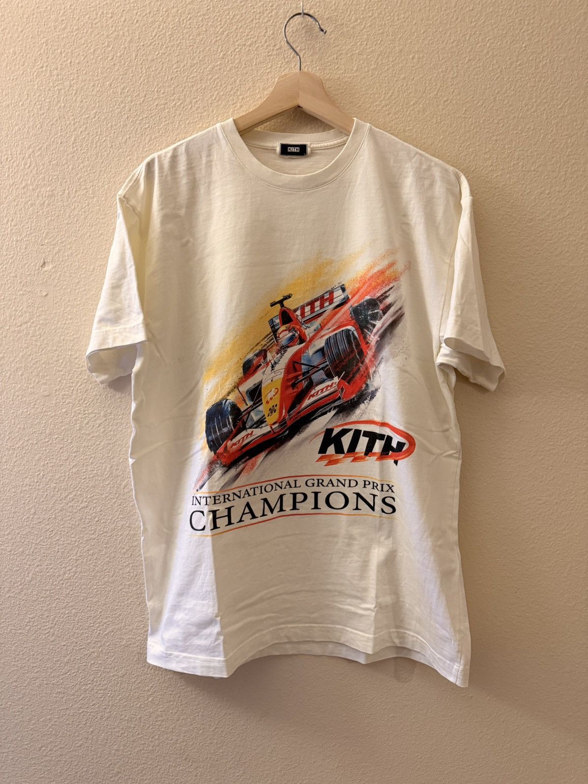 Kith F1 Champion Vintage T Shirt Silk Hoodie, Sweatshirt | PodTeesHub.com