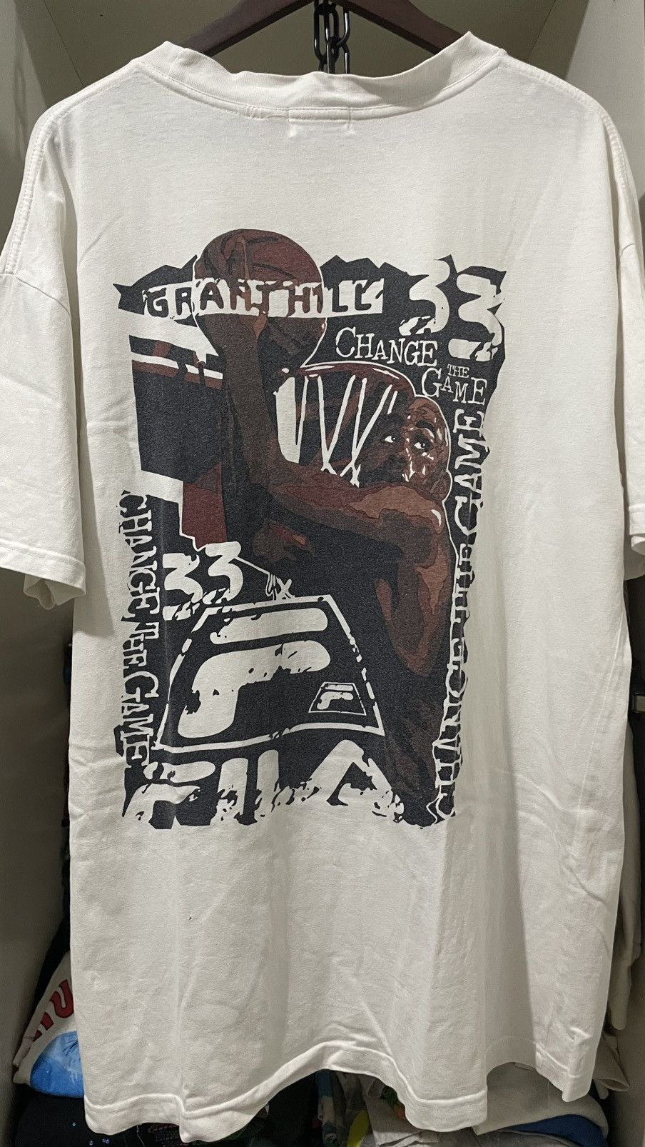 Vintage 90s Fila Grant Hill Nba Basketball Tee Hoodie, Sweatshirt | PodTeesHub.com