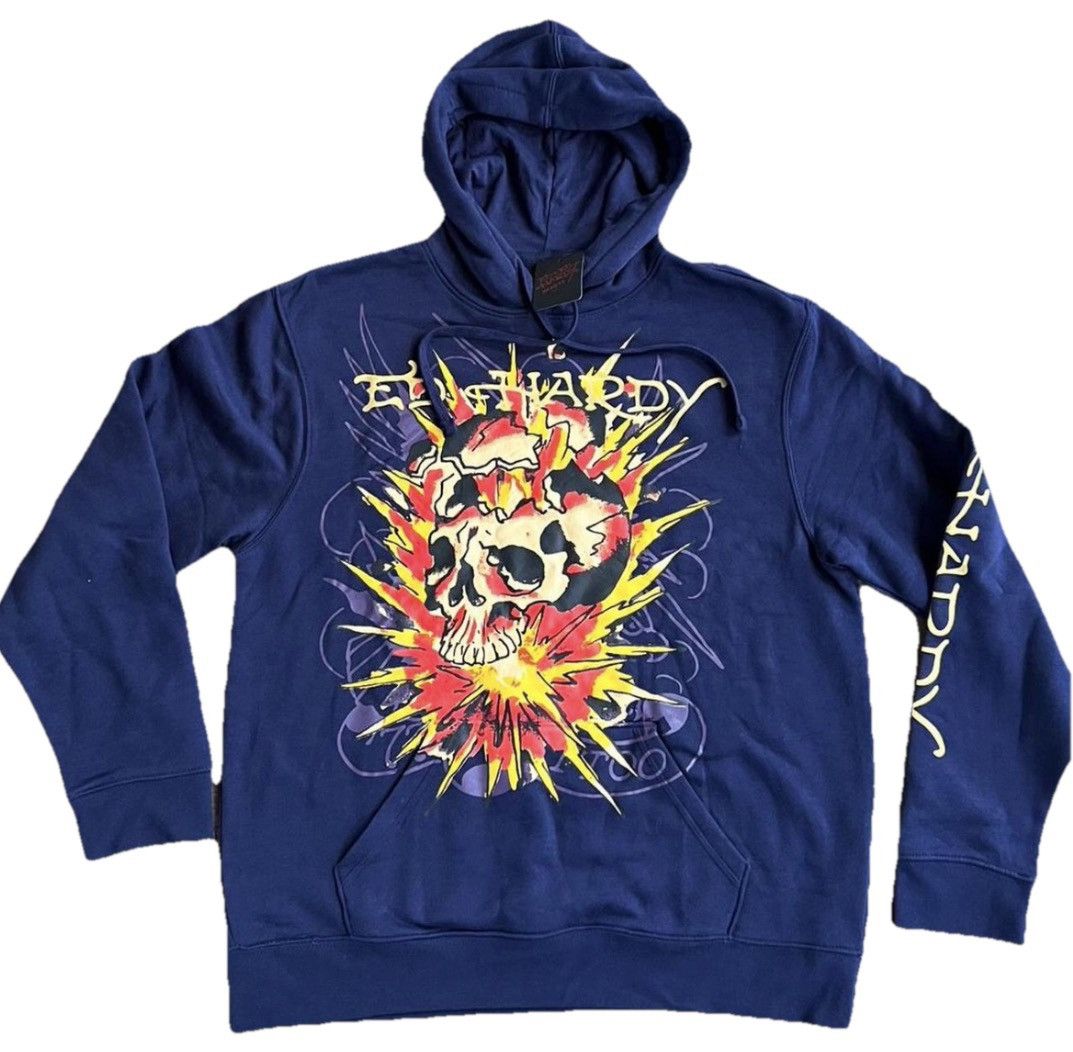 Hardy Nwt Ed Hardy Medium Skull Fire Blueberry T-Shirts, Hoodie, Sweatshirt