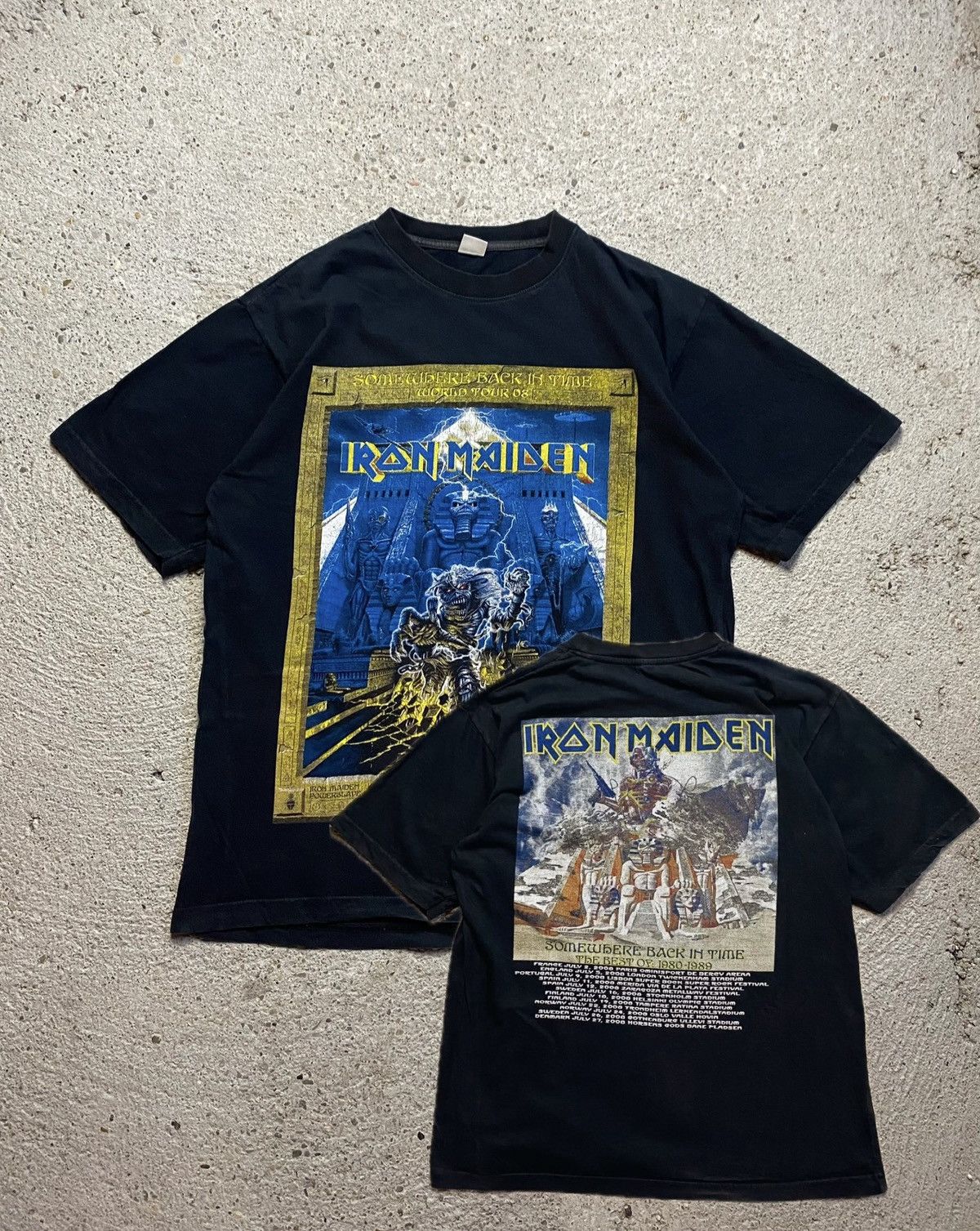 Maiden Iron Maiden T Shirt 2008 Somewhere Back In Time World Tour Hoodie, Sweatshirt | PodTeesHub.com