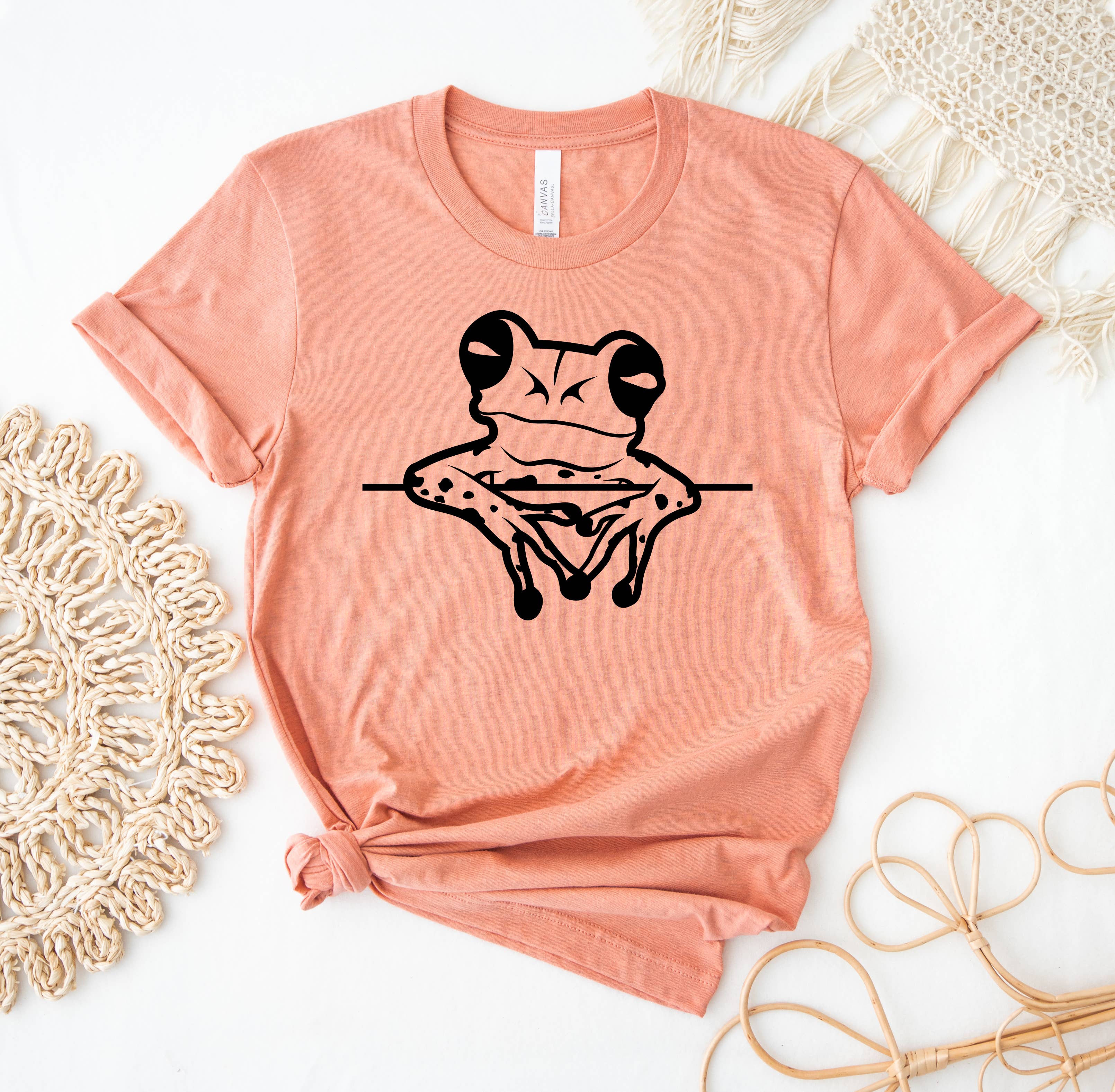 Frog Peeking  T-Shirt Hoodie, Sweatshirt | PodTeesHub.com