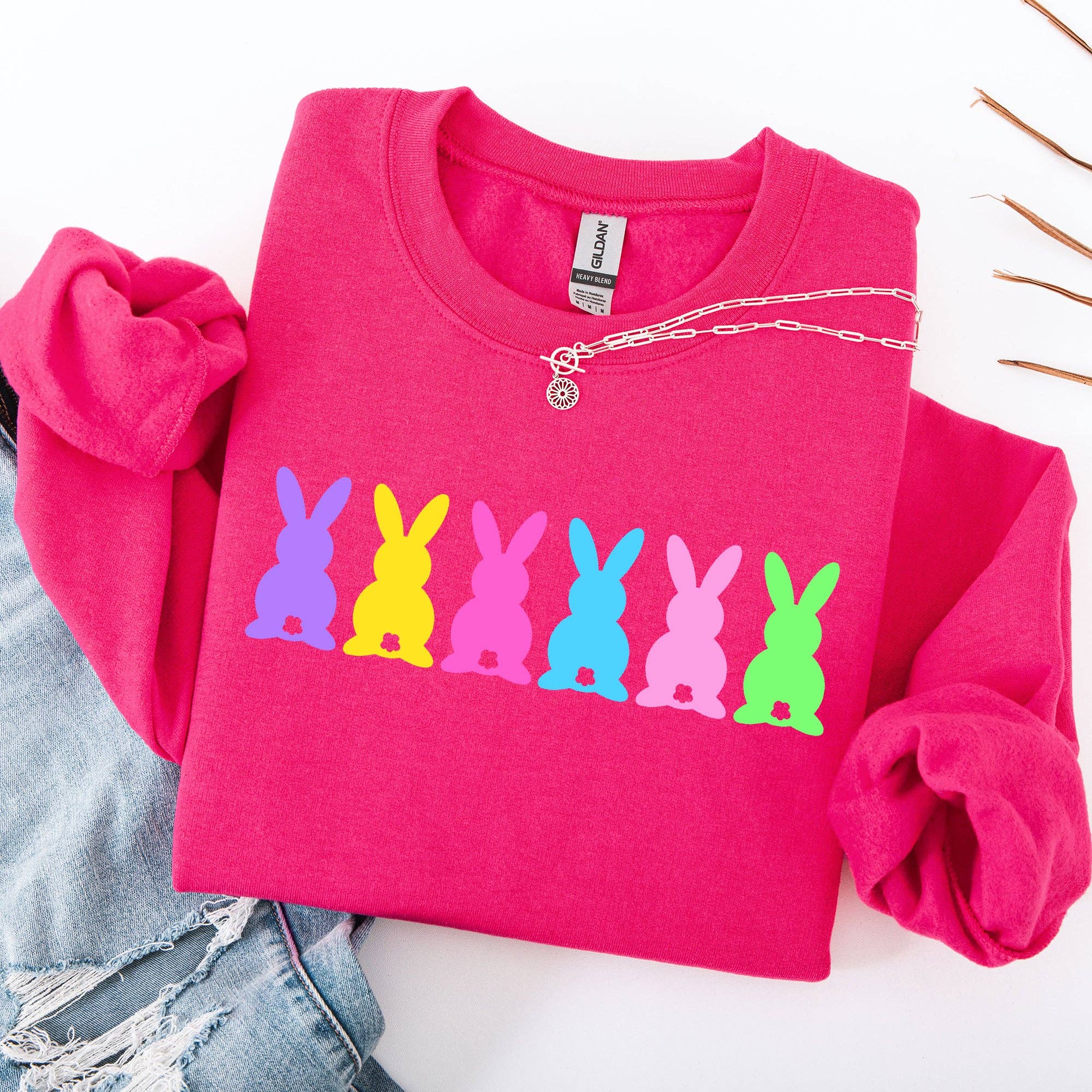 Retro Bunnies, Pastel, Easter, Bunny Jesus Rabbit Sweatshirt T-Shirts, Hoodie | PodTeesHub.com