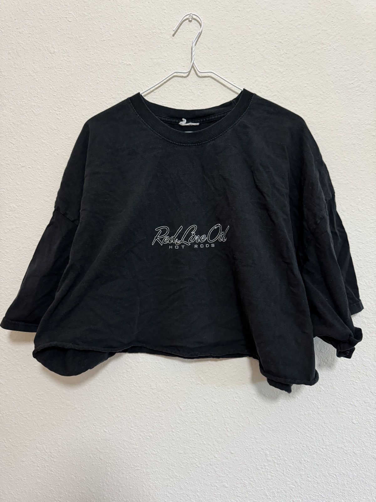 Vintage Redline Oil Hot Rods Cropped Tee Hoodie, Sweatshirt | PodTeesHub.com