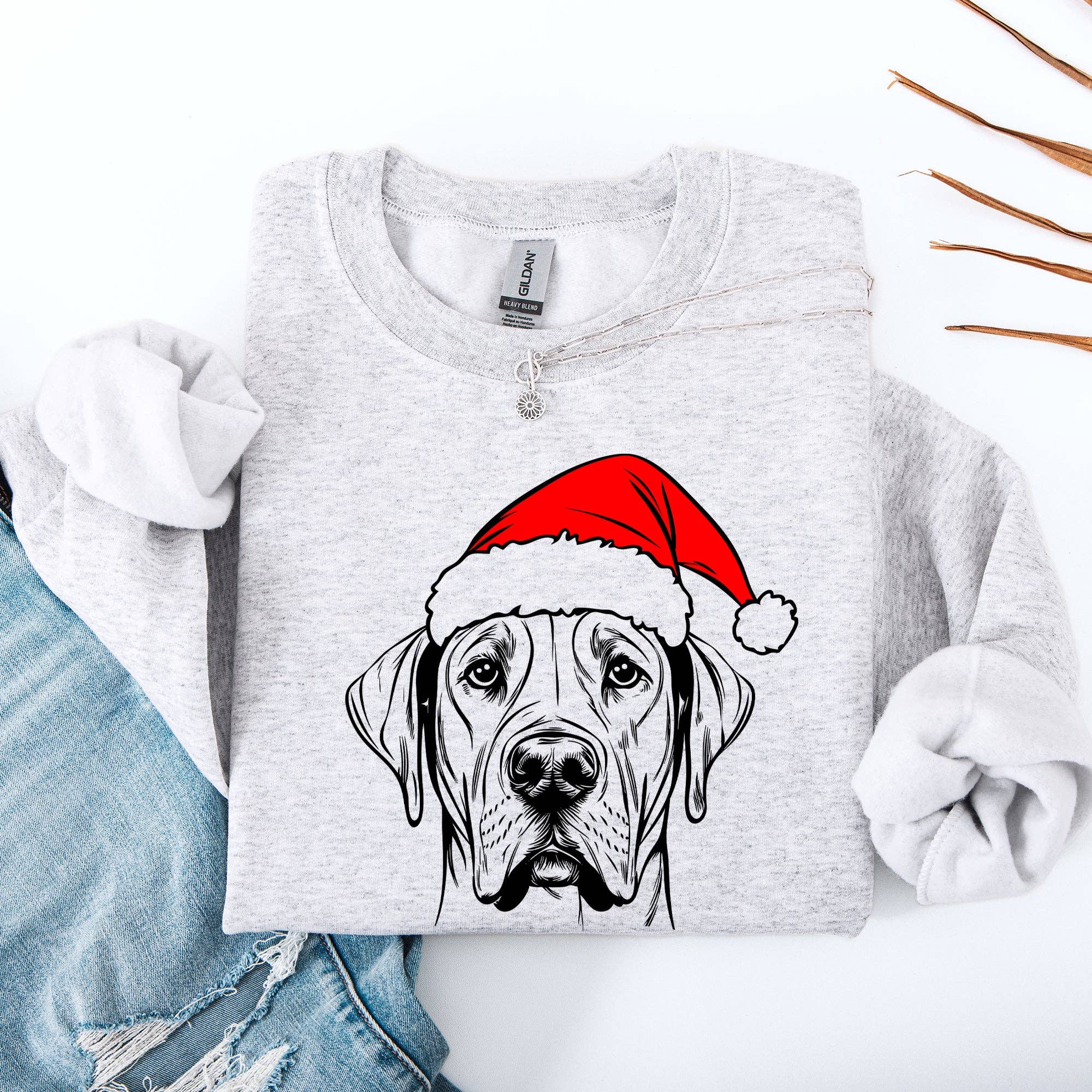 Great Dane, Santa, Dog, Christmas, Dog Lover, Pet Sweatshirt T-Shirts, Hoodie | PodTeesHub.com