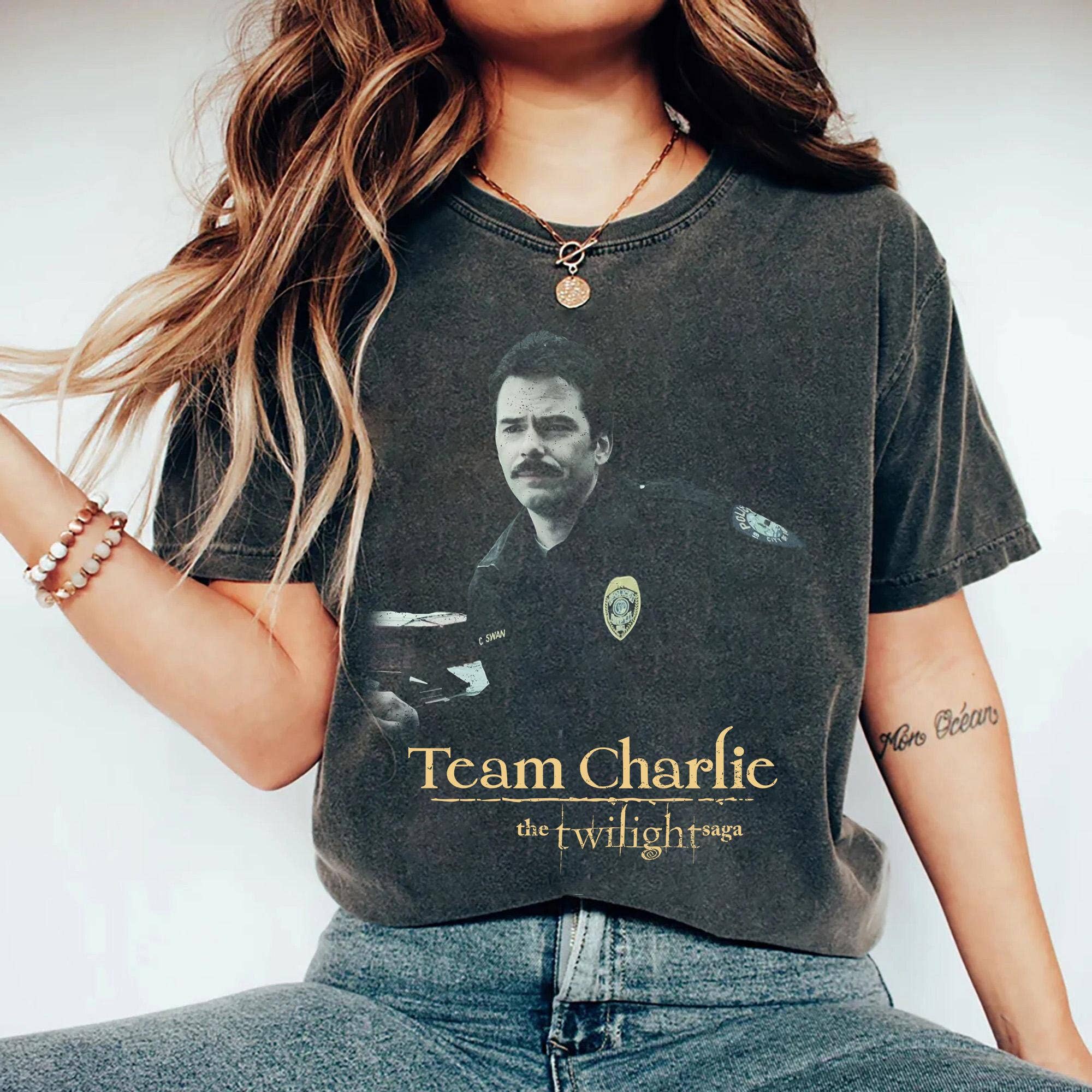 Vintage Twilight Movie Tee, Team Charlie Bootleg Shirt Hoodie, Sweatshirt | PodTeesHub.com