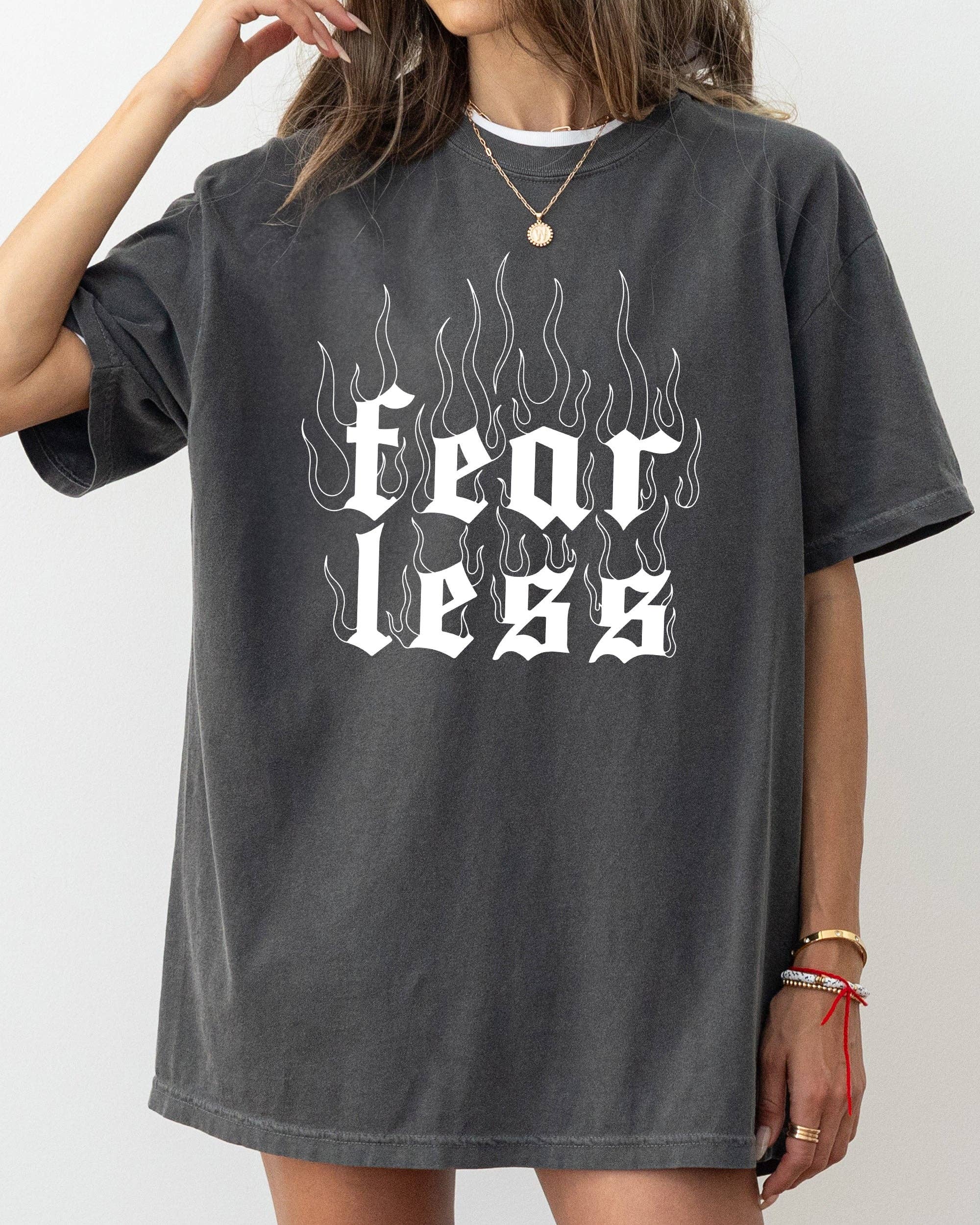 Fear Less, Flames, Gothic, Aesthetic Shirt Hoodie, Sweatshirt | PodTeesHub.com