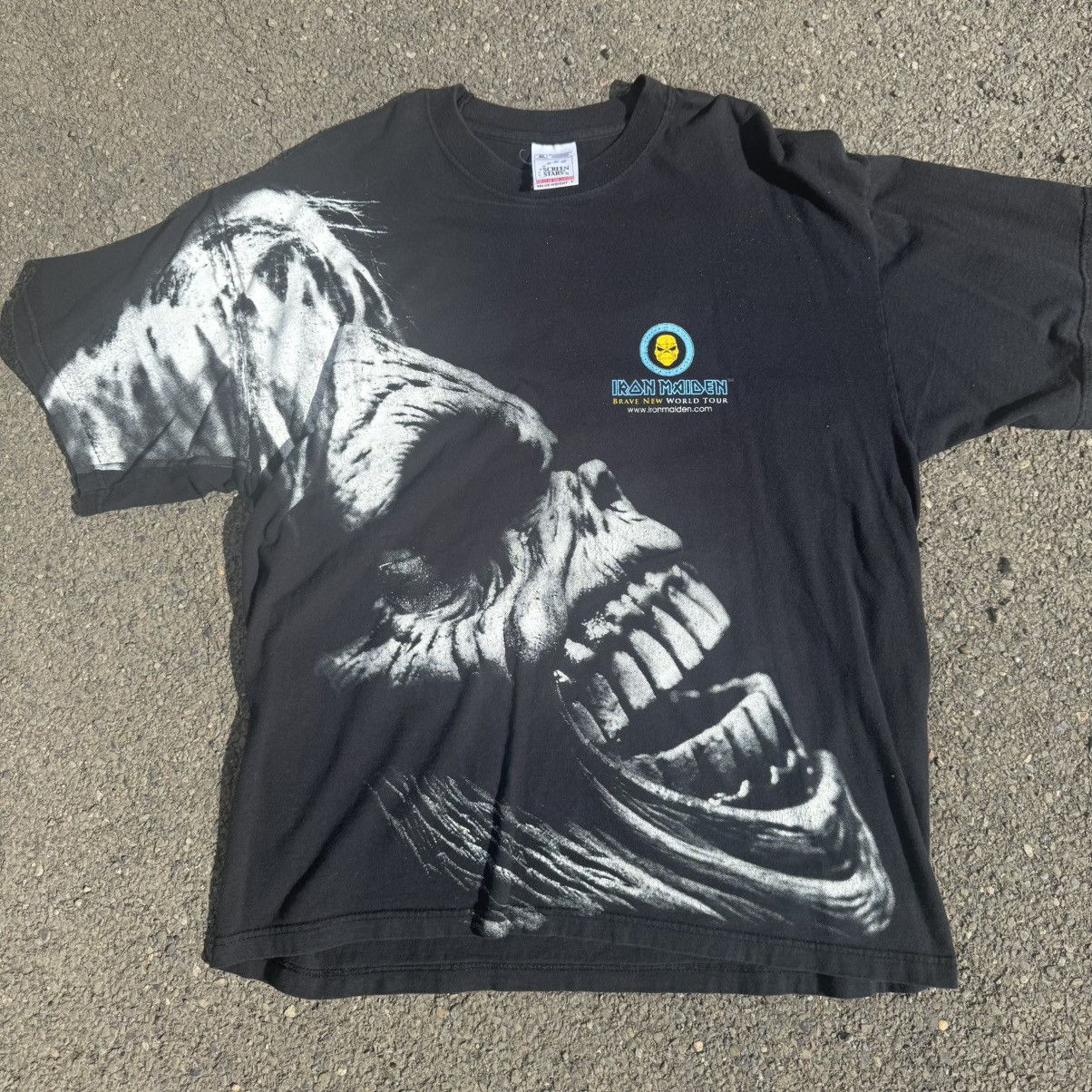 Maiden Vintage Iron Maiden Aop Brave New World Tour T-Shirts, Hoodie, Sweatshirt | PodTeesHub.com