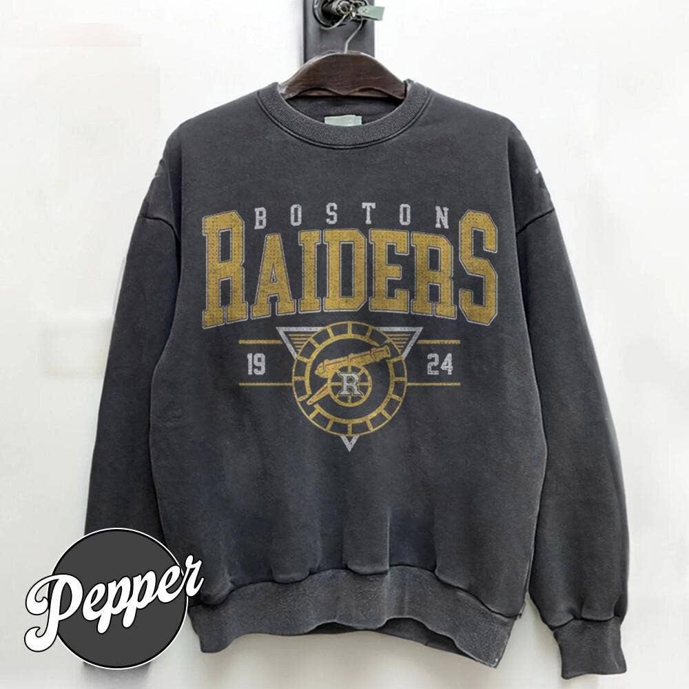Boston Raiders Vintage Hockey Crewneck Sweatshirt T-Shirts, Hoodie | PodTeesHub.com