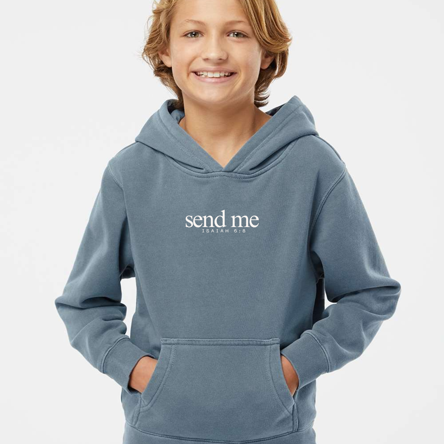 Youth Send Me Isaiah 6:8 Unisex Hooded Sweatshirt T-Shirts, Hoodie | PodTeesHub.com