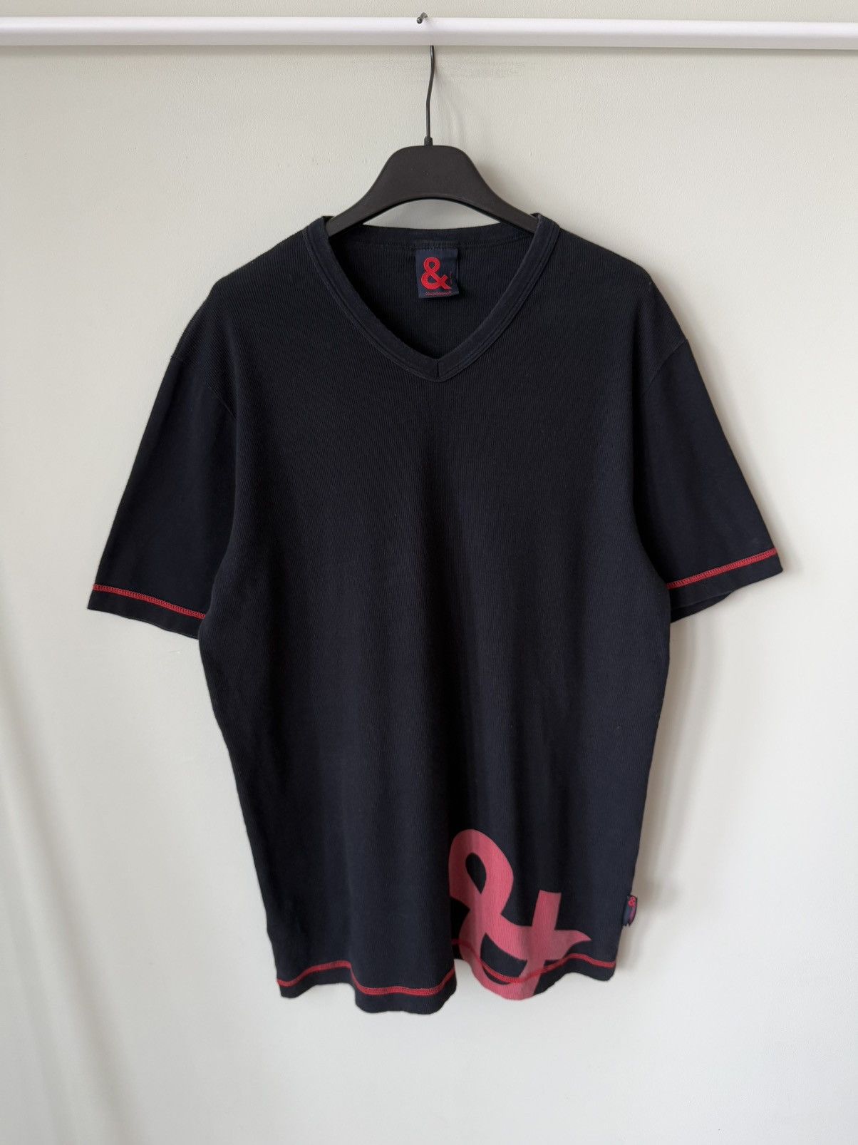 Gabbana Dolce Gabbana Vintage Logo V Neck T Shirt Y2k Dg Hoodie, Sweatshirt | PodTeesHub.com