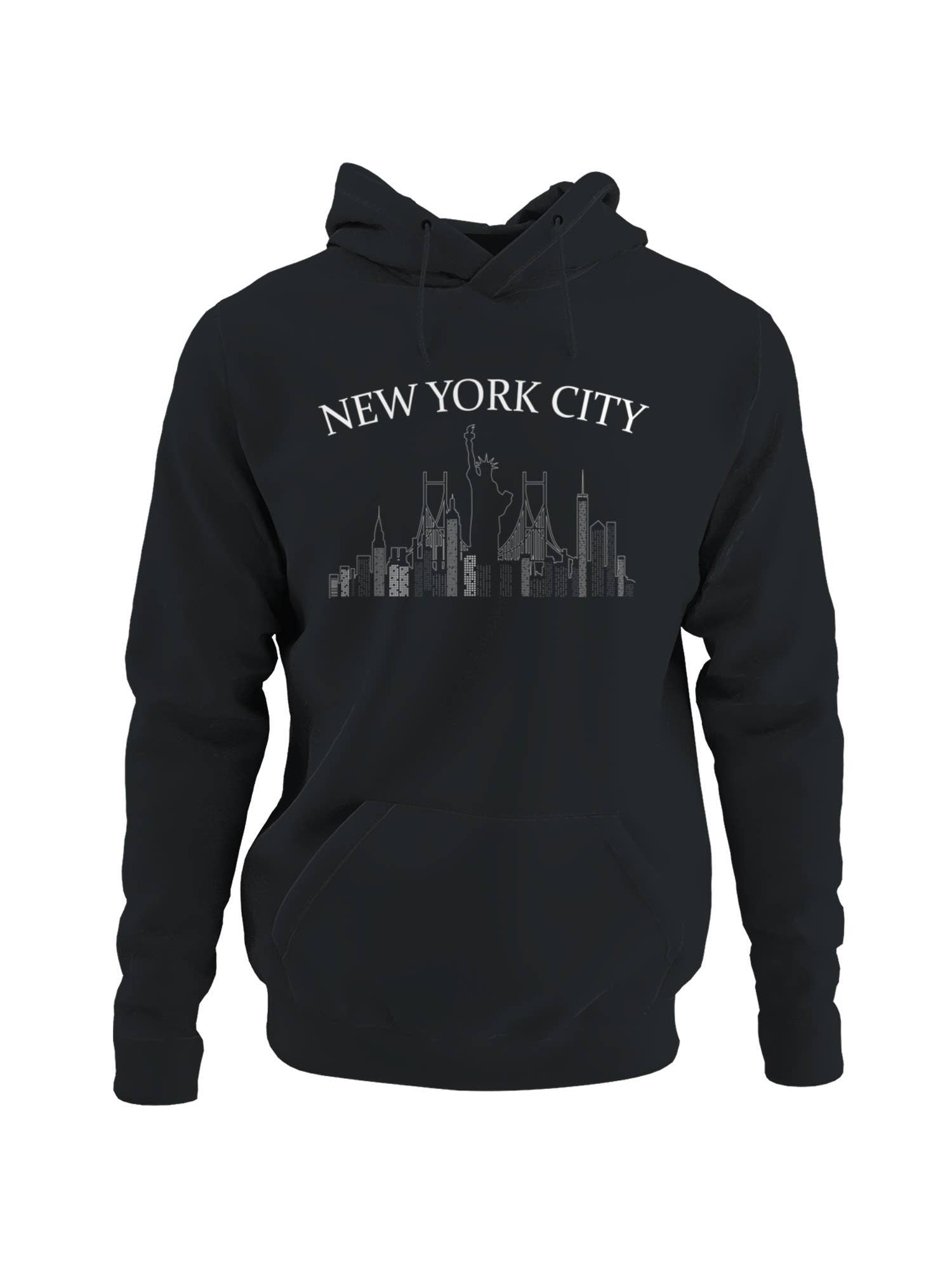 Nyc Skyline Art Print Women's Hoodie T-Shirts, Sweatshirt | PodTeesHub.com