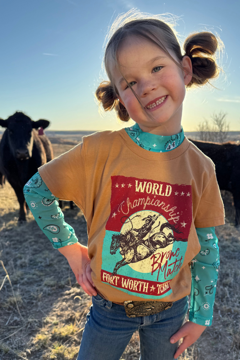 Bronc Match Tee Kids Hoodie, Sweatshirt | PodTeesHub.com
