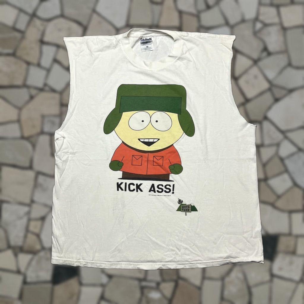 Vintage South Park Kyle Chopped Sleeveless T Shirt Xl Hoodie, Sweatshirt | PodTeesHub.com