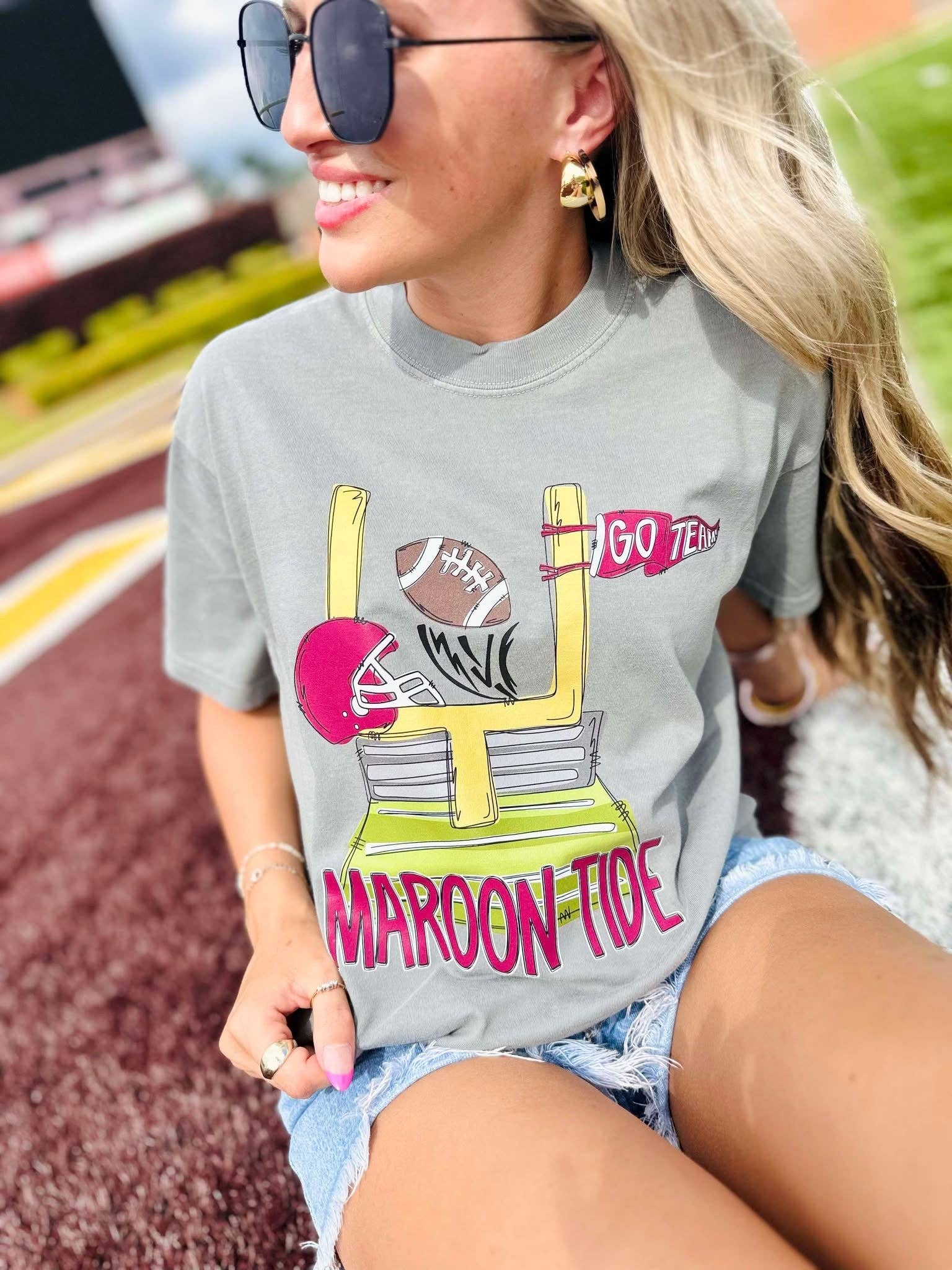 Custom Mascot Field Goal Graphic Tee Hoodie, Sweatshirt | PodTeesHub.com