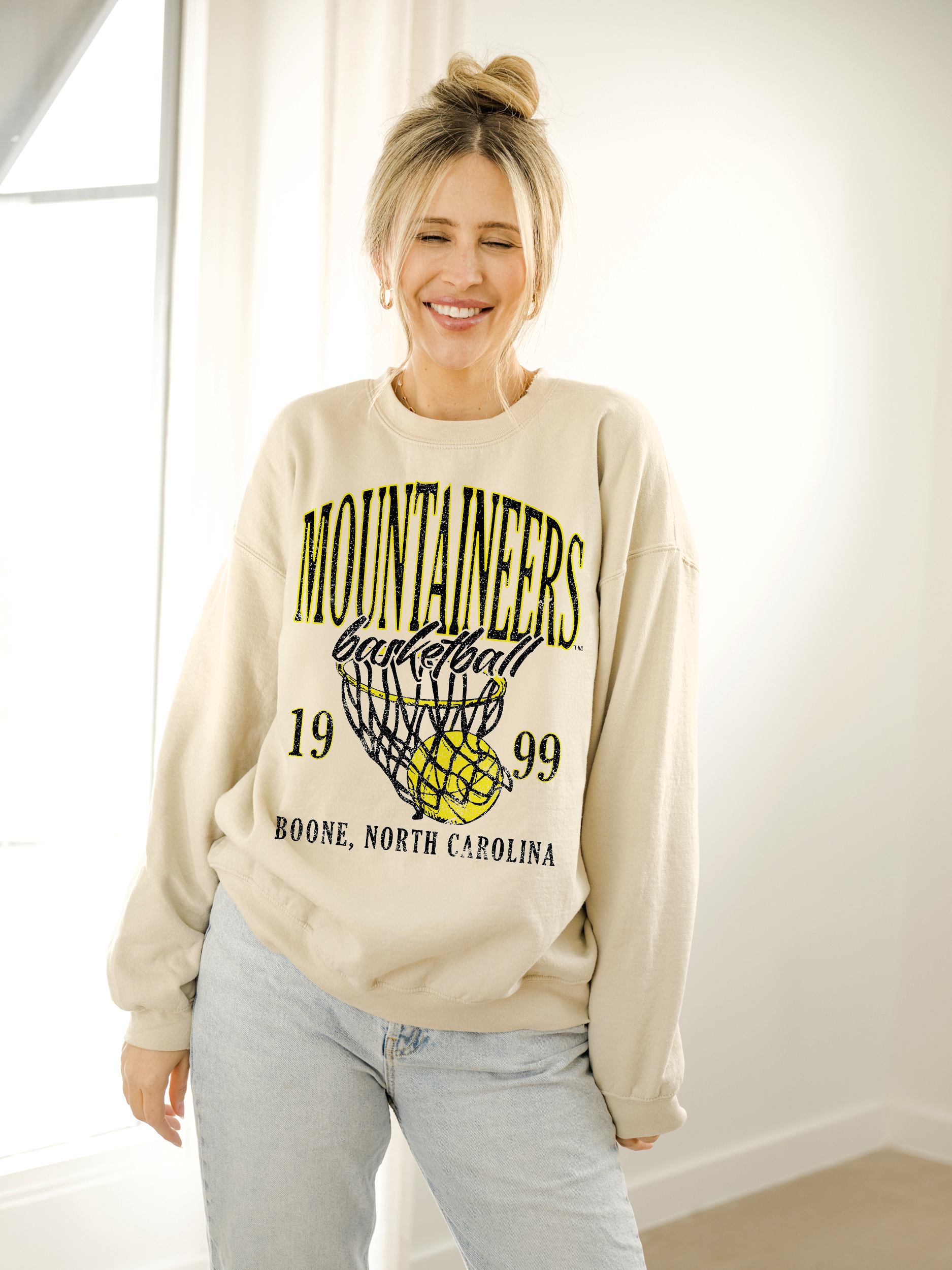 App State Mountaineers Big Basketball Thrifted Sweatshirt T-Shirts, Hoodie | PodTeesHub.com