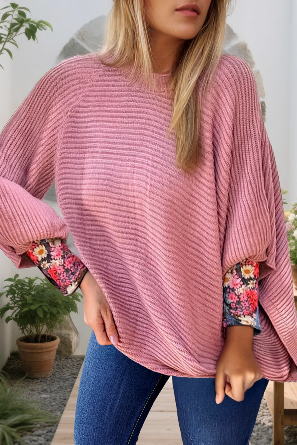 Ribbed Knit Poncho Style Plus Size Half Sleeve Sweater T-Shirts, Hoodie, Sweatshirt | PodTeesHub.com