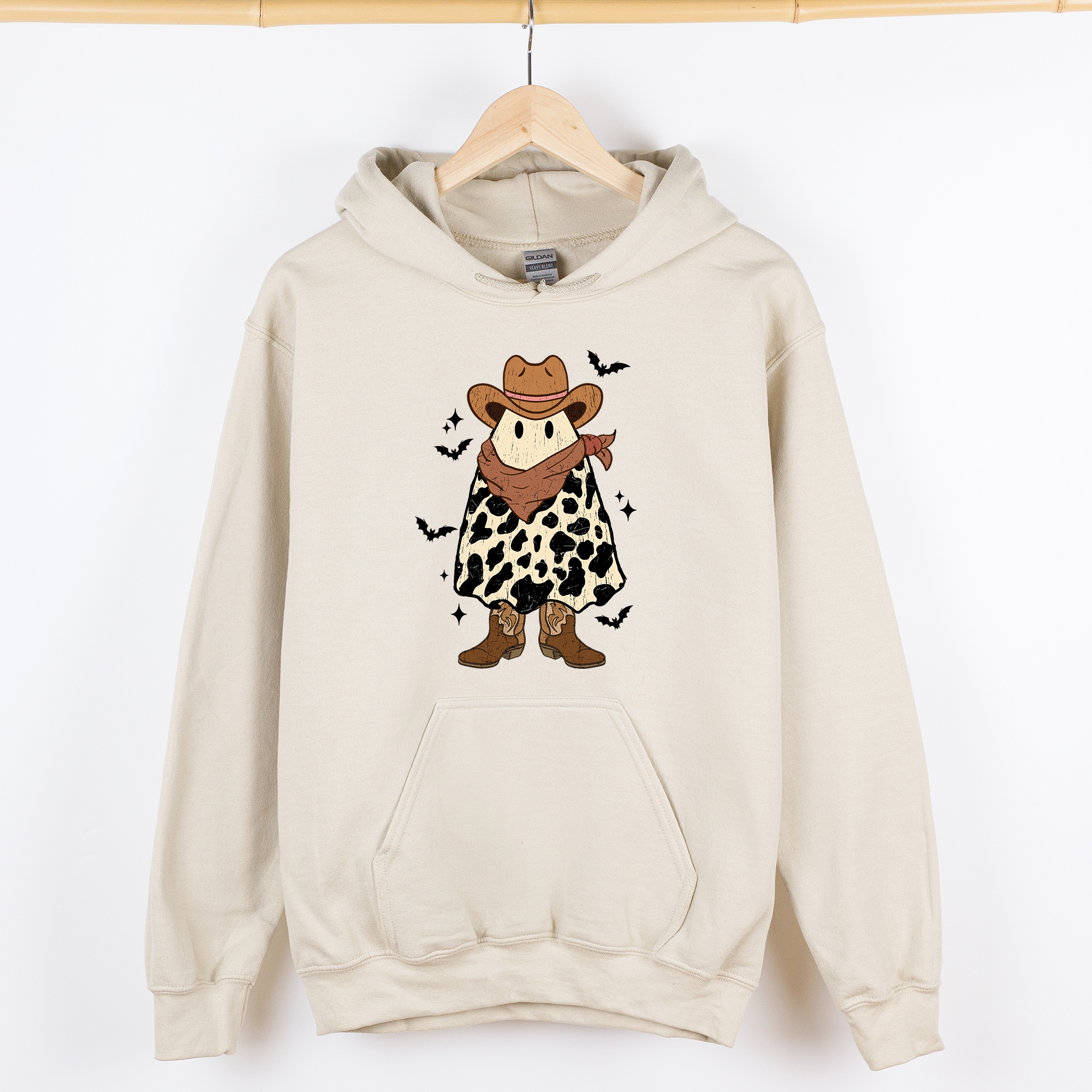 Halloween Ghost Cowboy, Western, Country, Graphic Hoodie T-Shirts, Sweatshirt | PodTeesHub.com