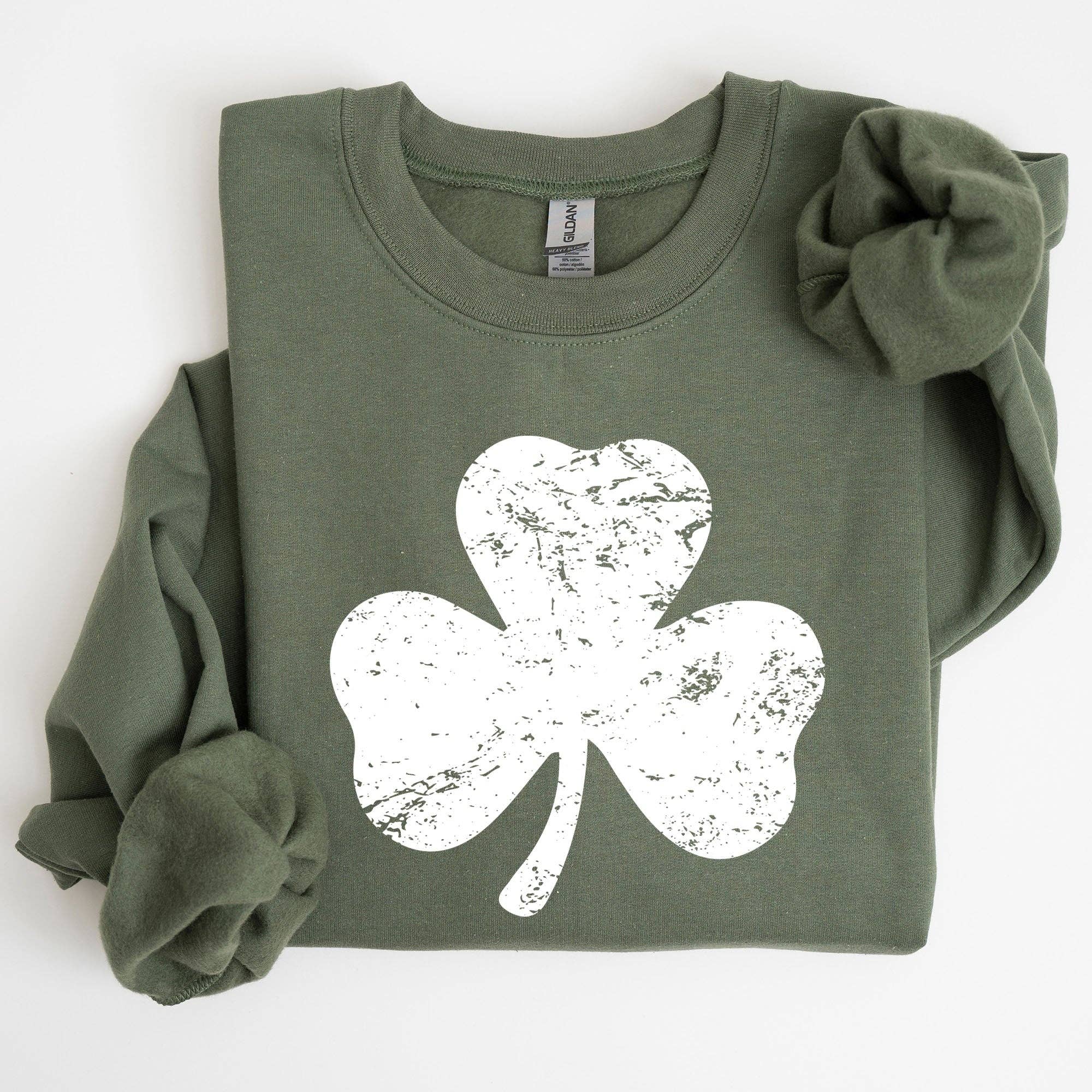 Shamrock, Clover Retro Irish St Patrick's Day Sweatshirt T-Shirts, Hoodie | PodTeesHub.com