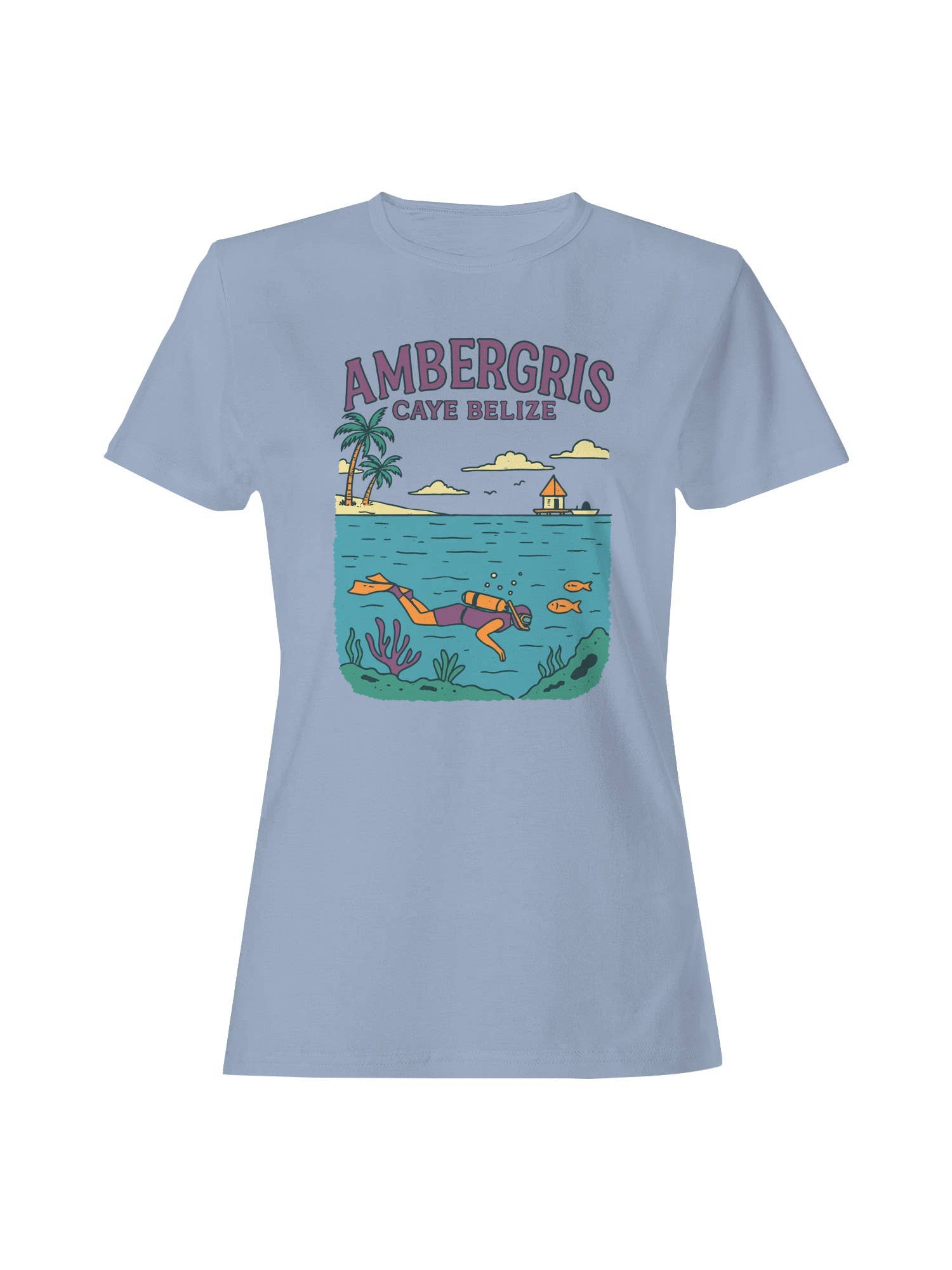 Ambergris Caye Belize Dive Adventure Women's T-Shirt Hoodie, Sweatshirt | PodTeesHub.com