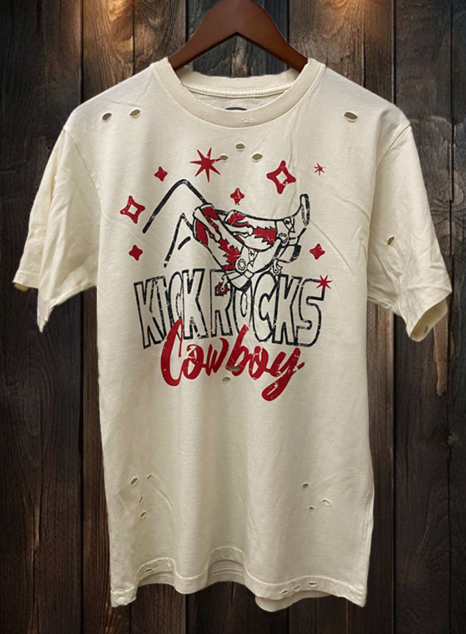 Kick Rocks Cowboy Distressed 80's Vintage T Shirt Hoodie, Sweatshirt | PodTeesHub.com