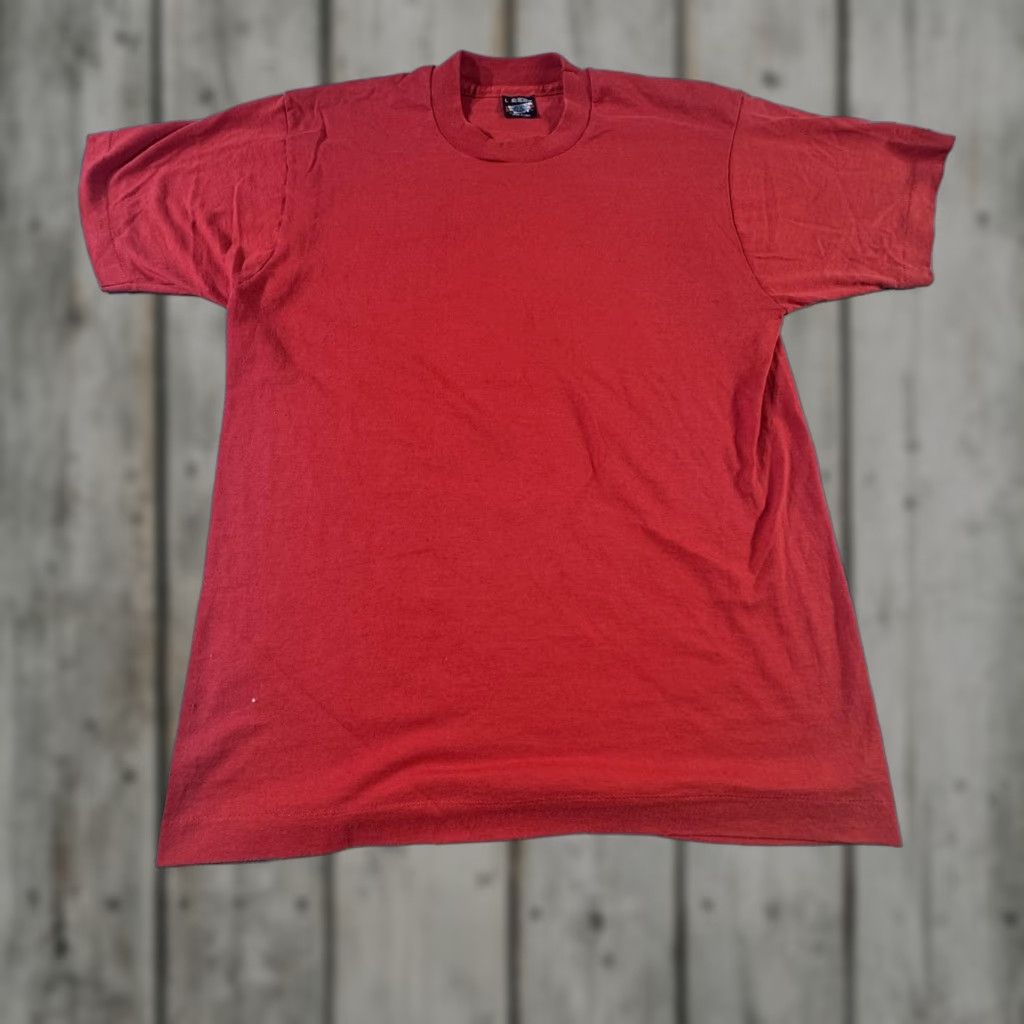 Vintage Screen Stars Best Shirt Mens Large Red Crew Neck Short Sleeve Cotton Polyester 50 50 Hoodie, Sweatshirt