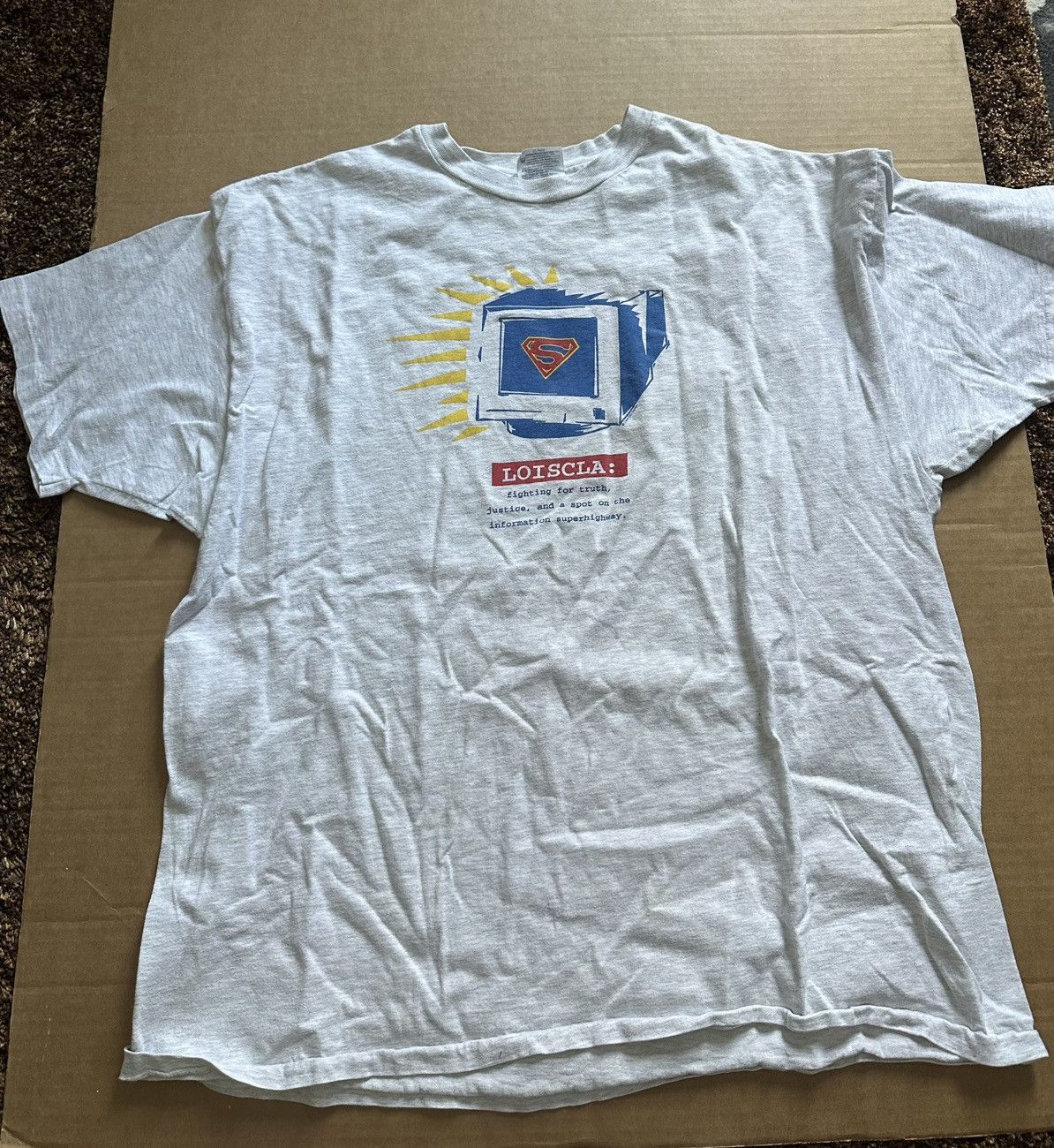 Vintage 1994 Oei Design Superman Shirt Hoodie, Sweatshirt | PodTeesHub.com