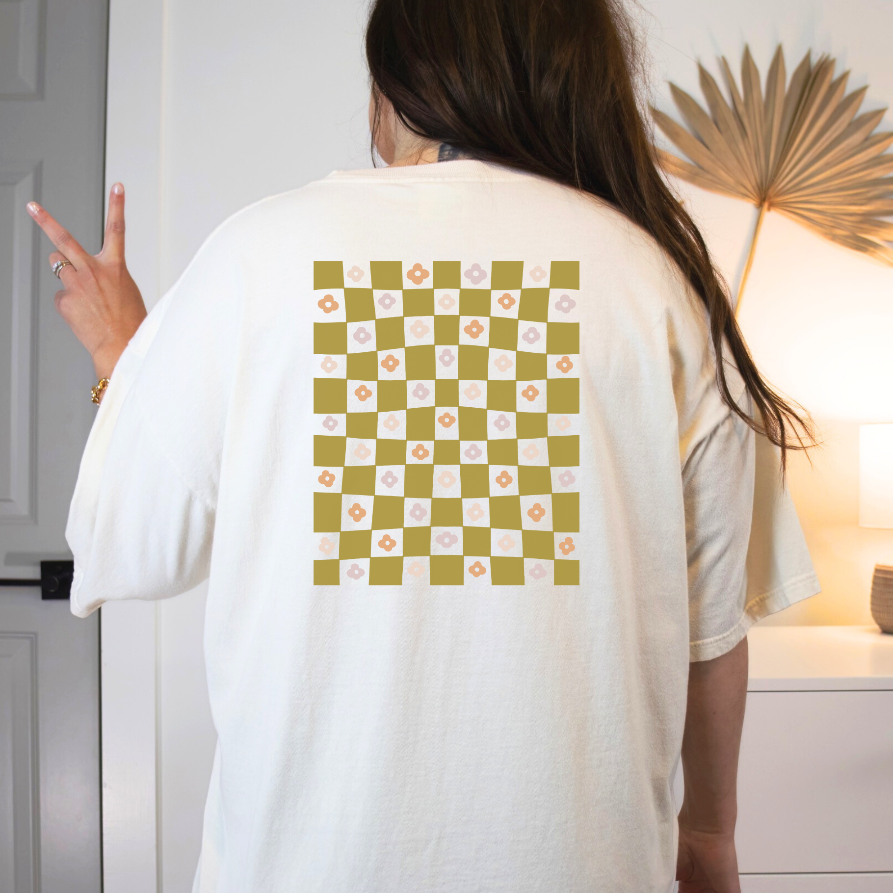 Checkerboard Tee | Front & Back Print | Sizes S-2XL Hoodie, Sweatshirt | PodTeesHub.com